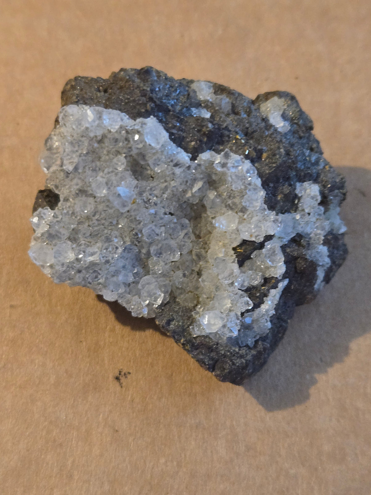 Quartz on sphalerite