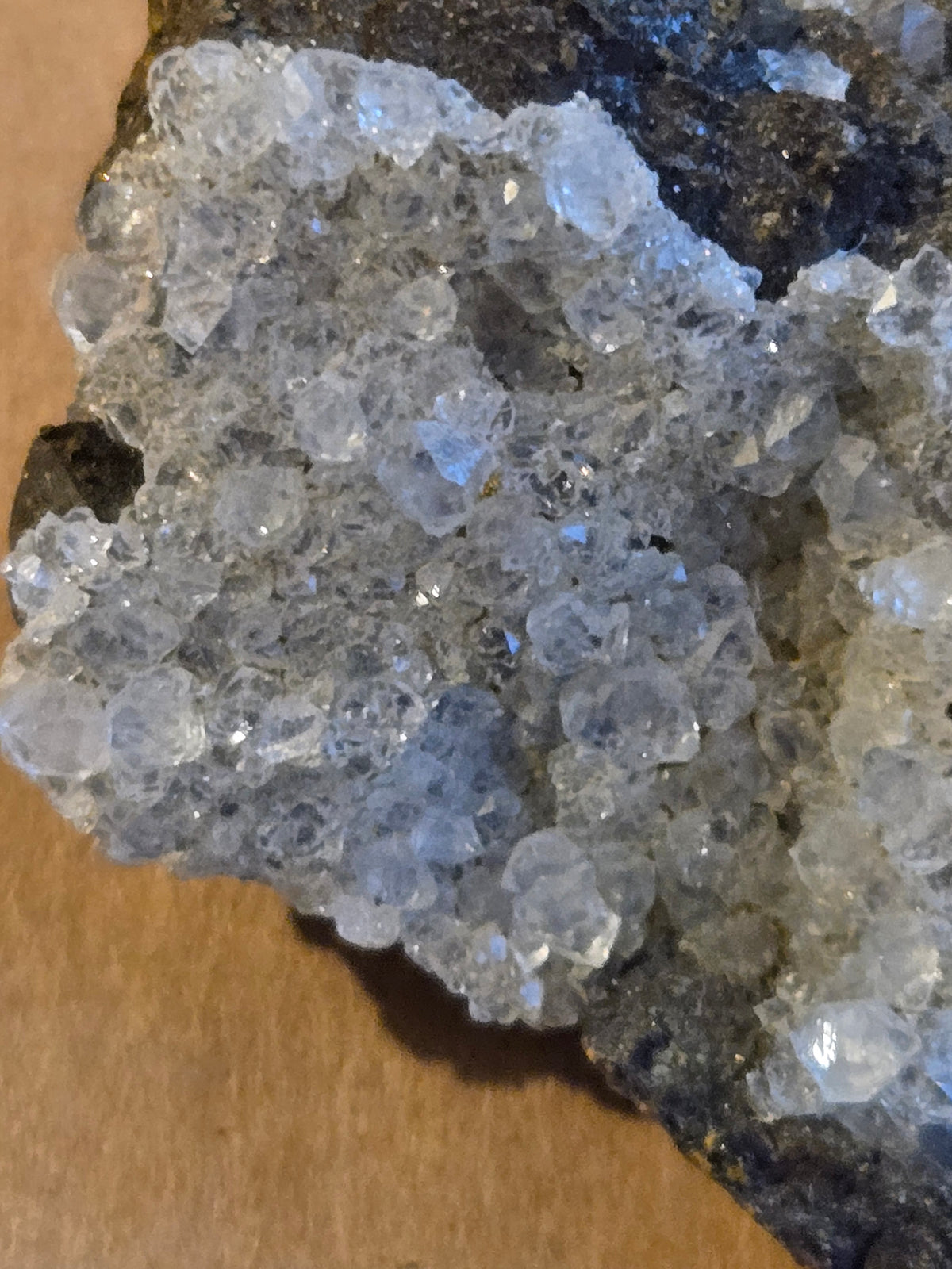 Quartz on sphalerite