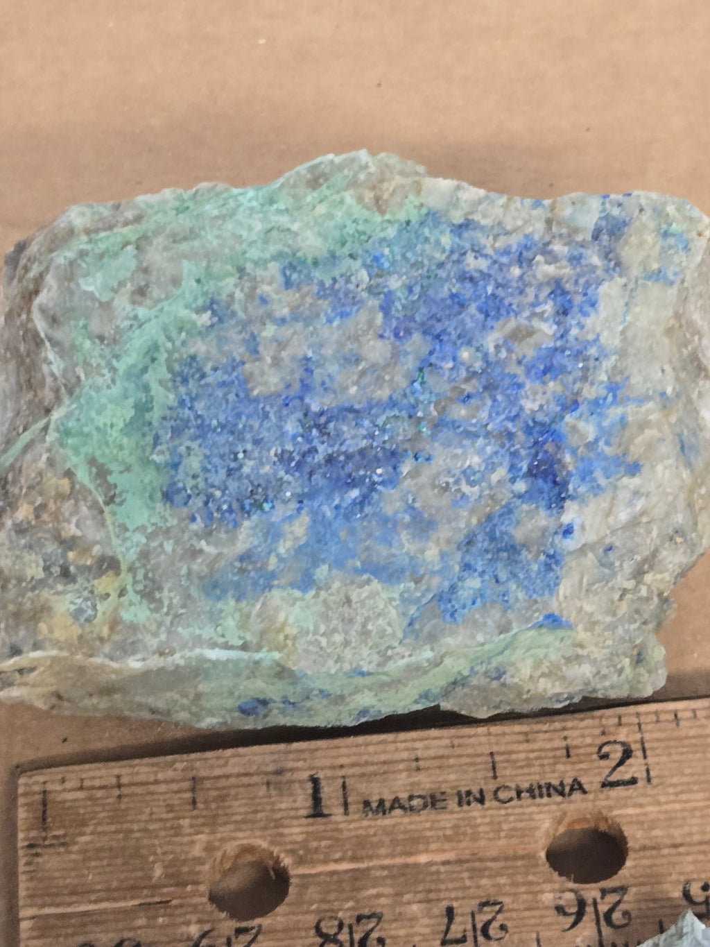 Azurite cuproromeite