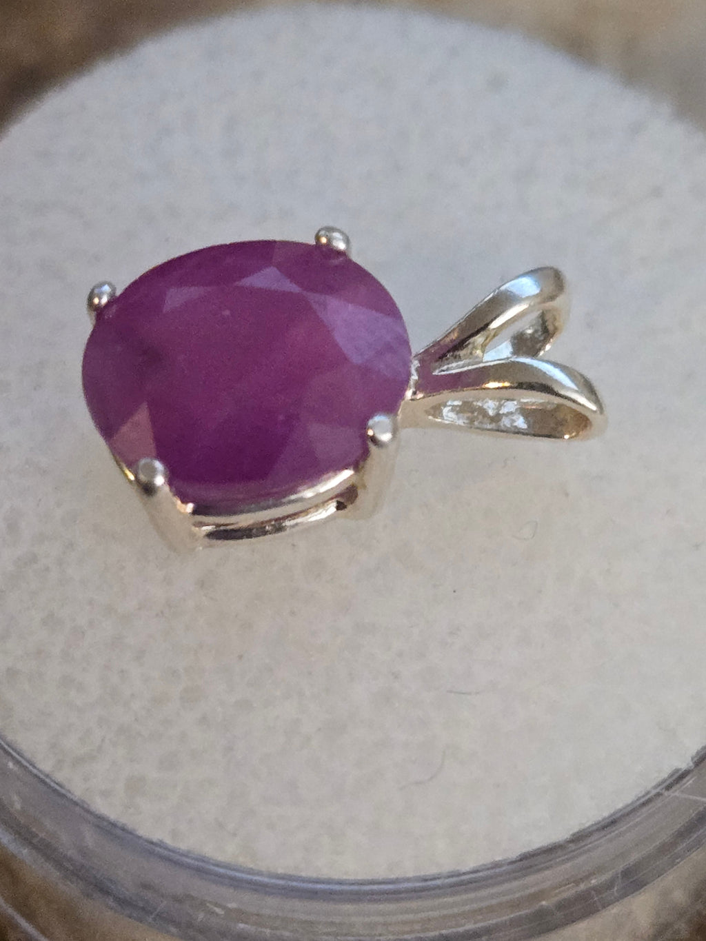 African ruby pendant