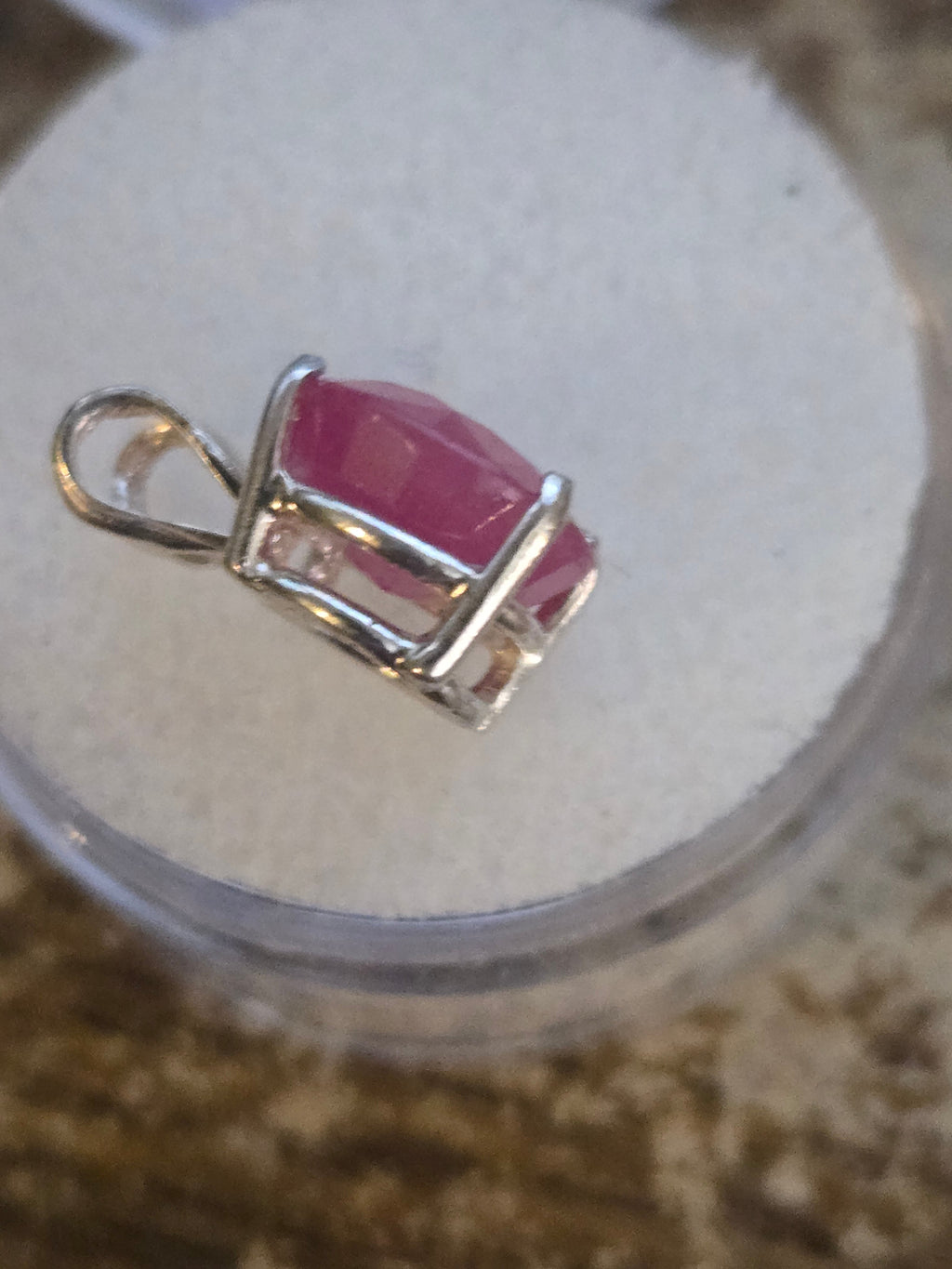 African ruby pendant