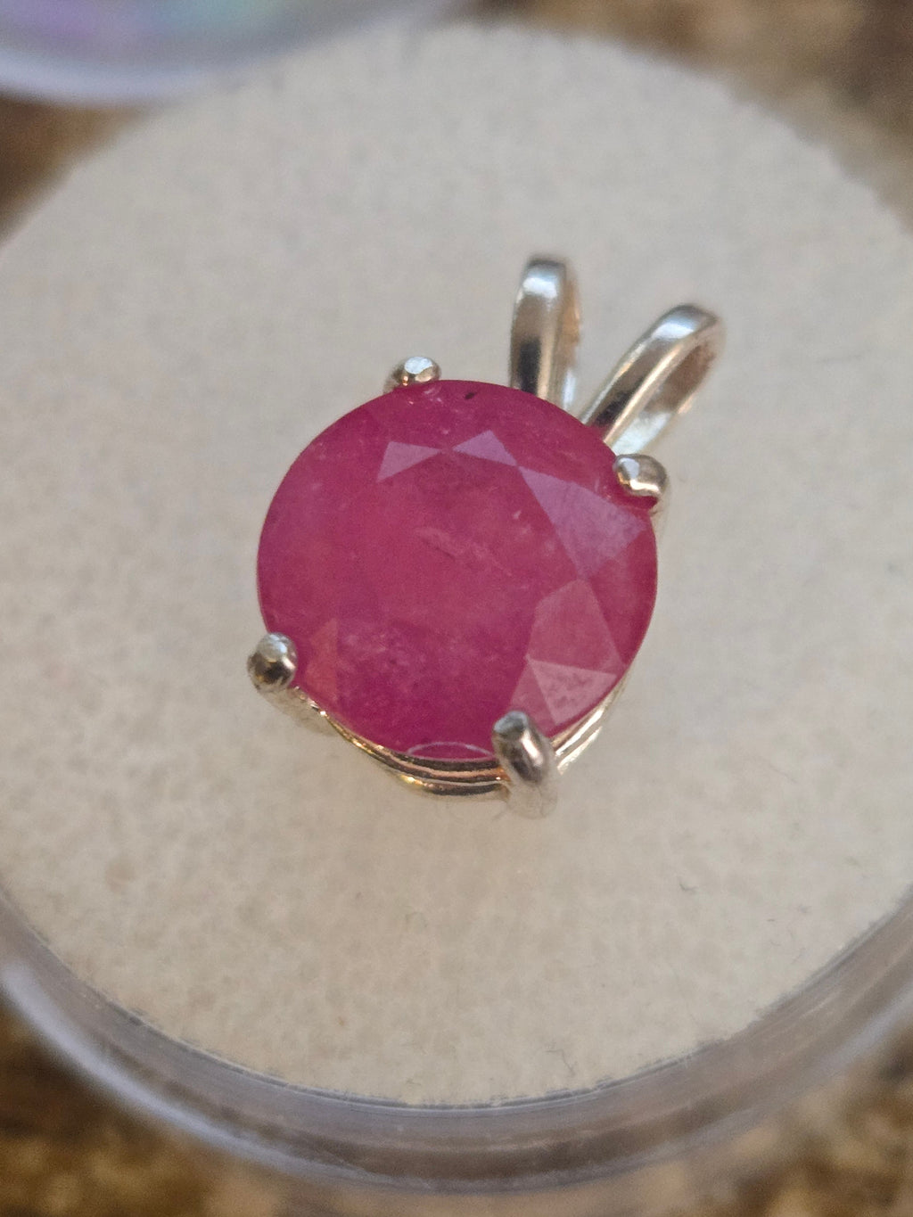 African ruby pendant