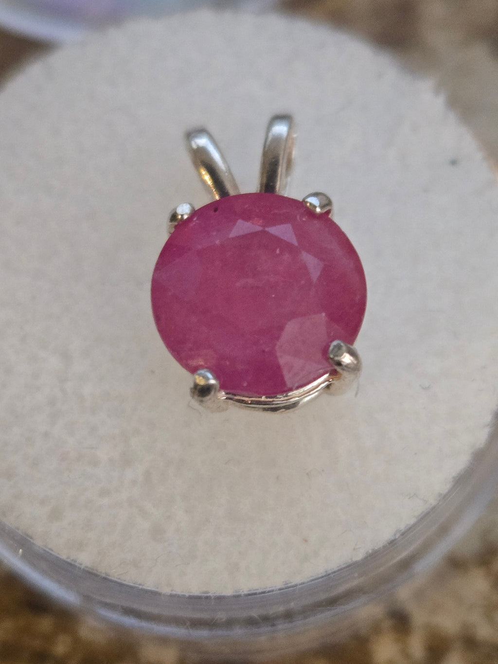 African ruby pendant