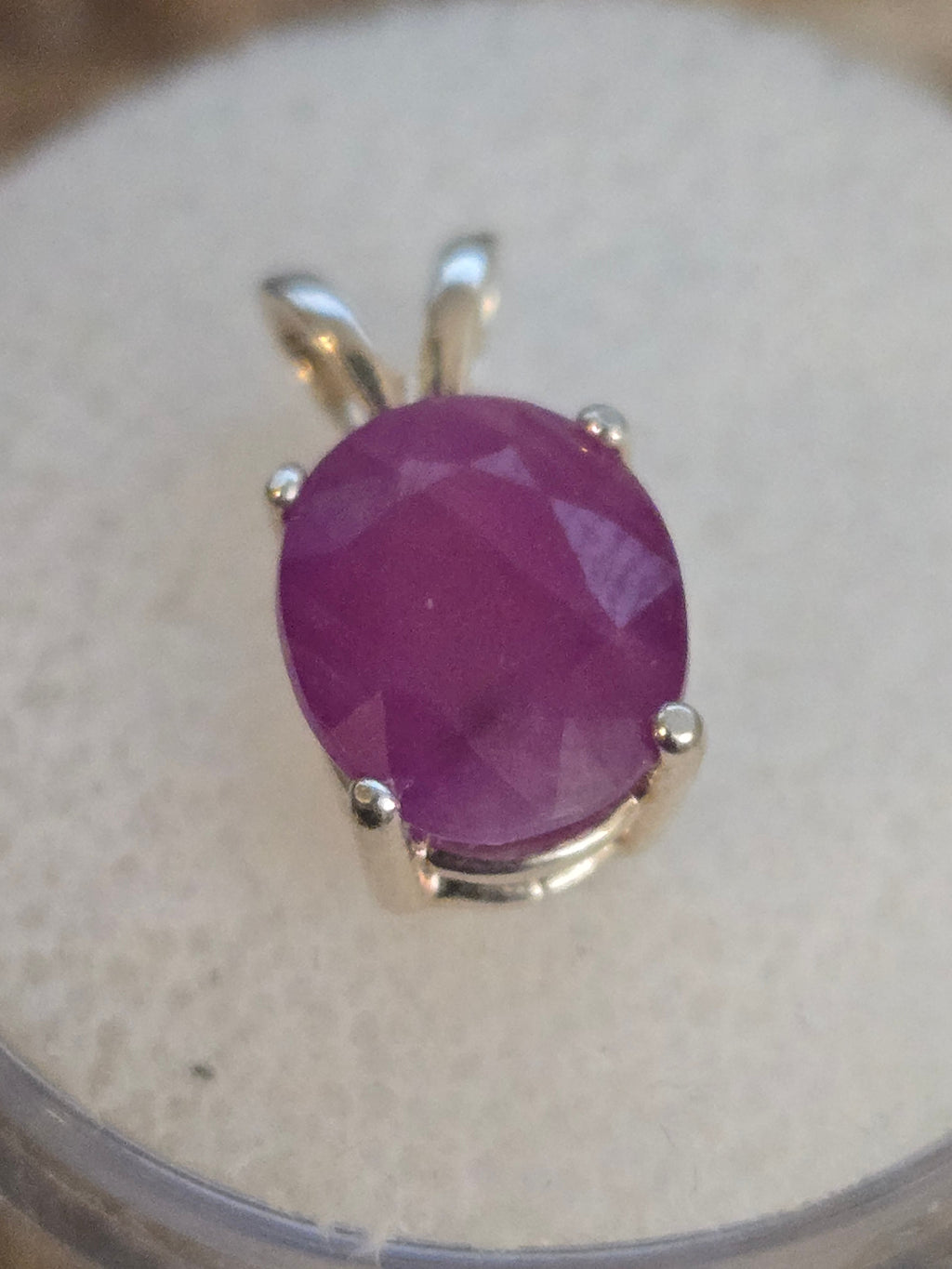 African ruby pendant
