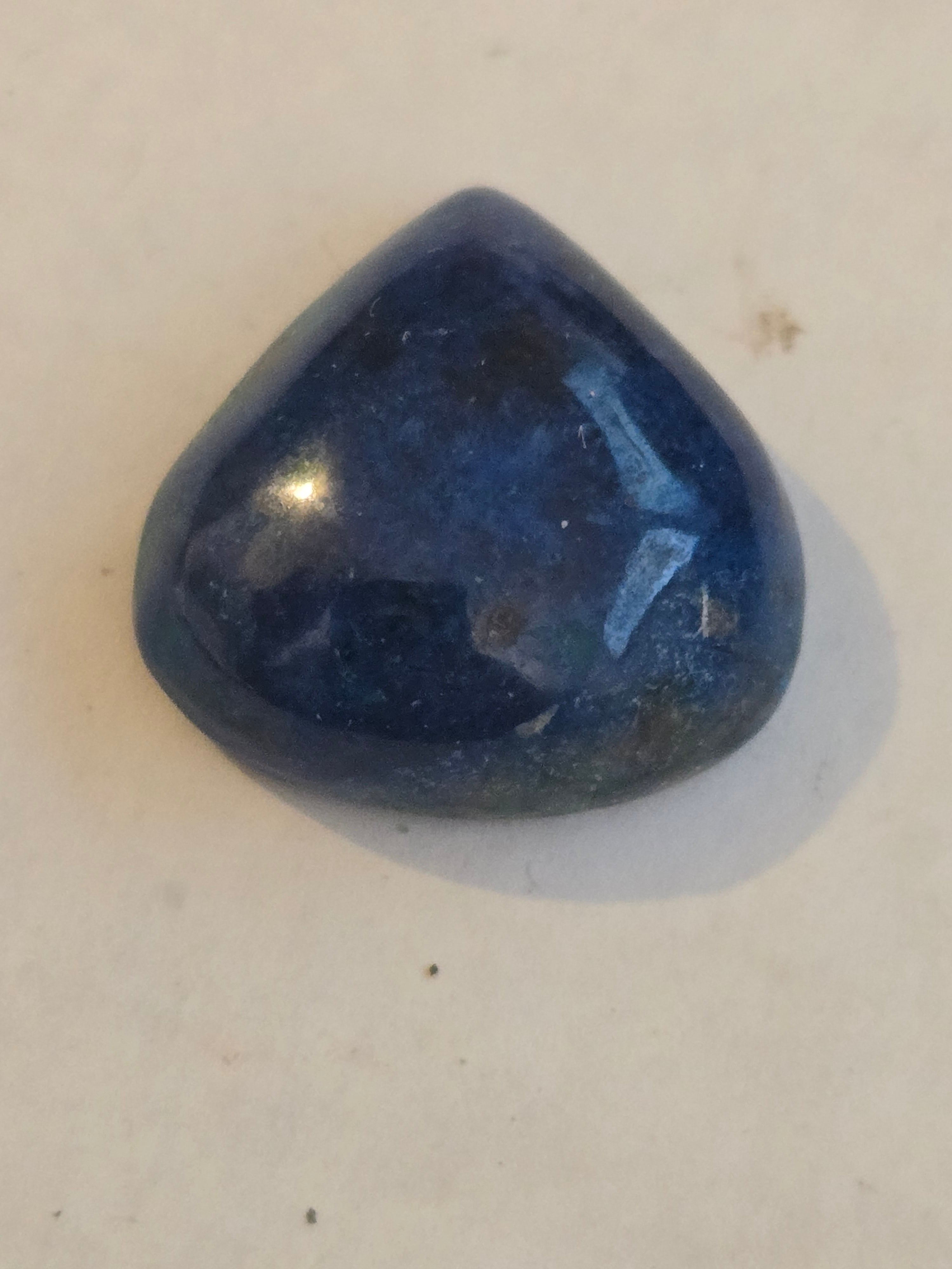 Ajoite Shattuckite Pear Cabochon