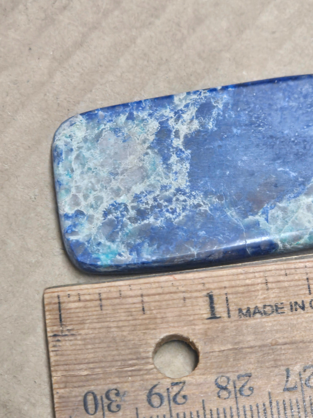 Ajoite shattuckite polished