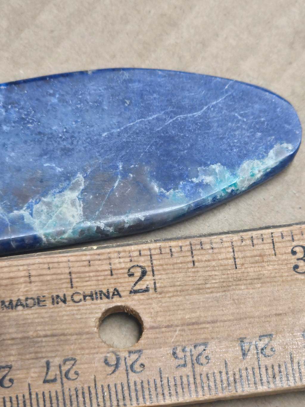 Ajoite shattuckite polished