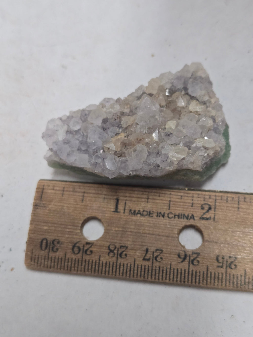 Amethyst on fluorite