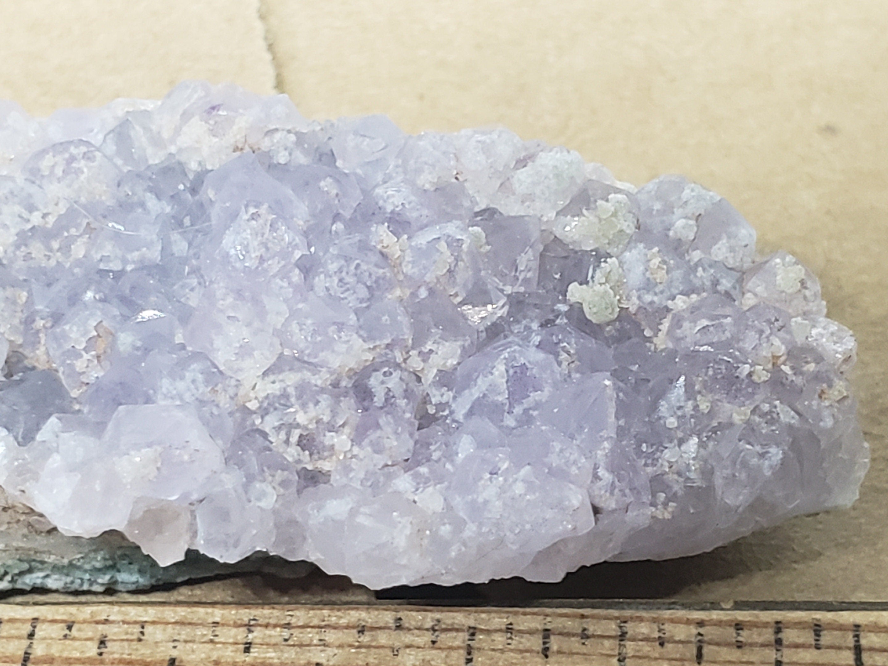 Amethyst on Fluorite specimen