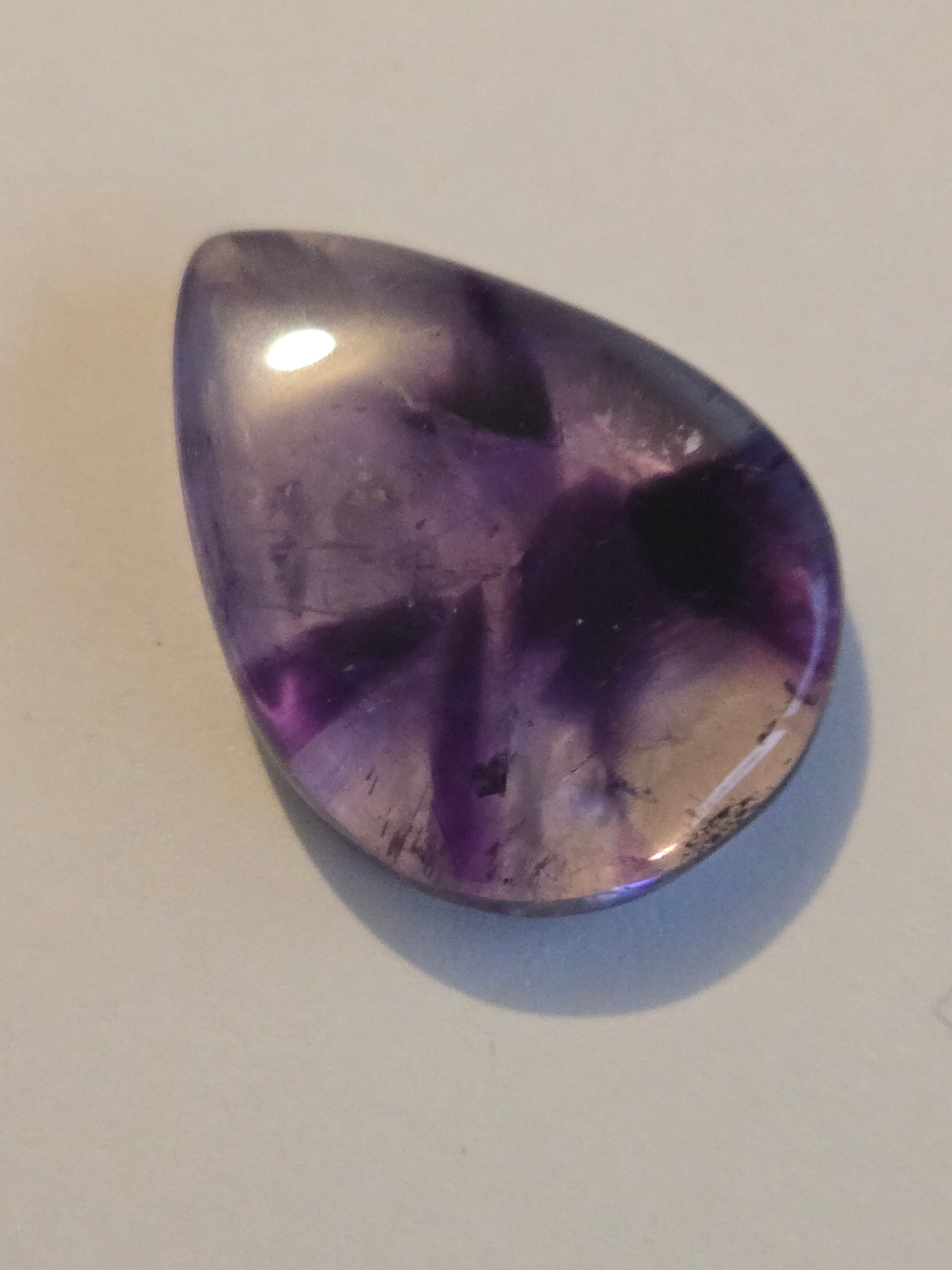 Amethyst pear cabochon