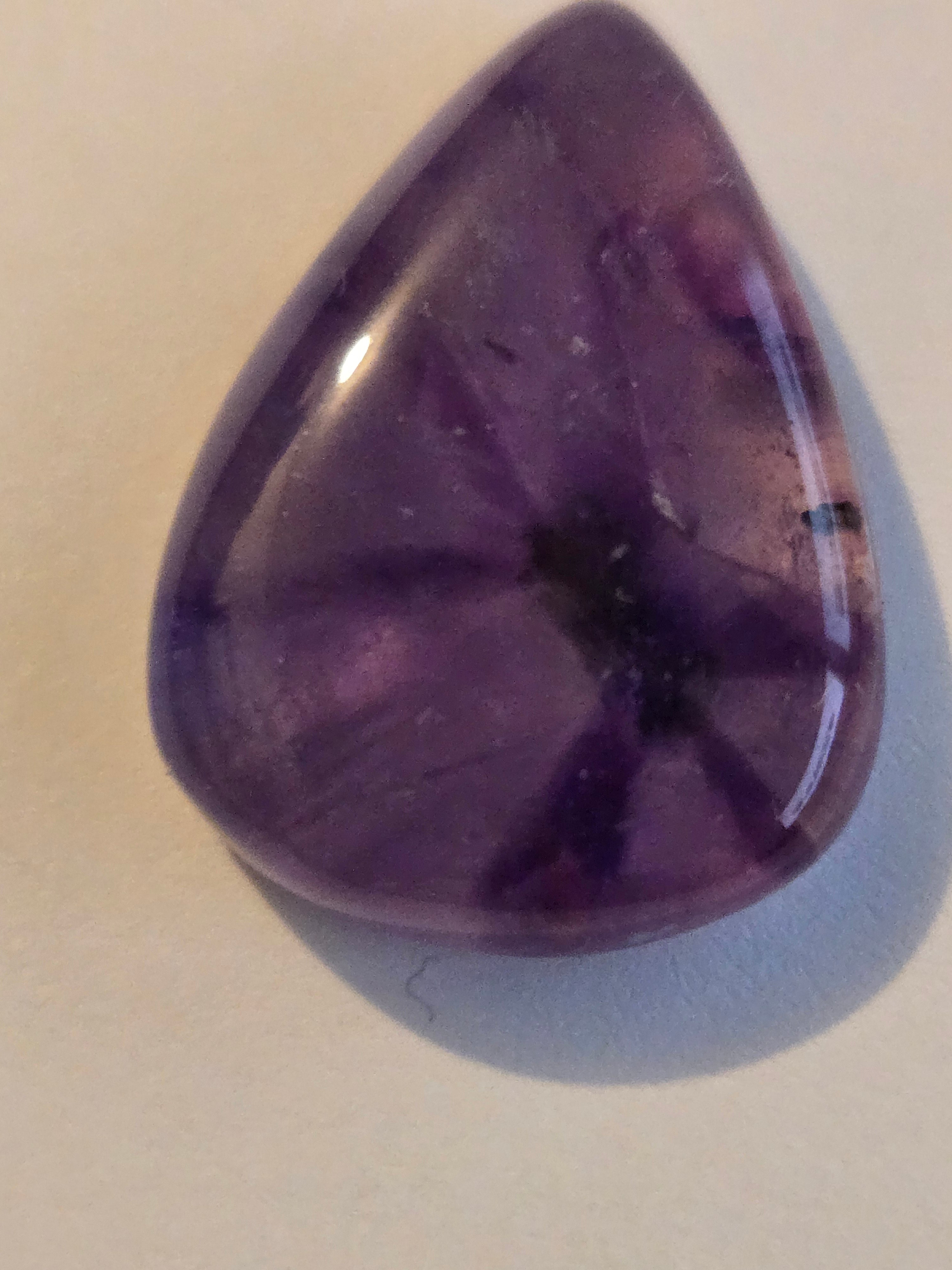 Amethyst pear cabochon