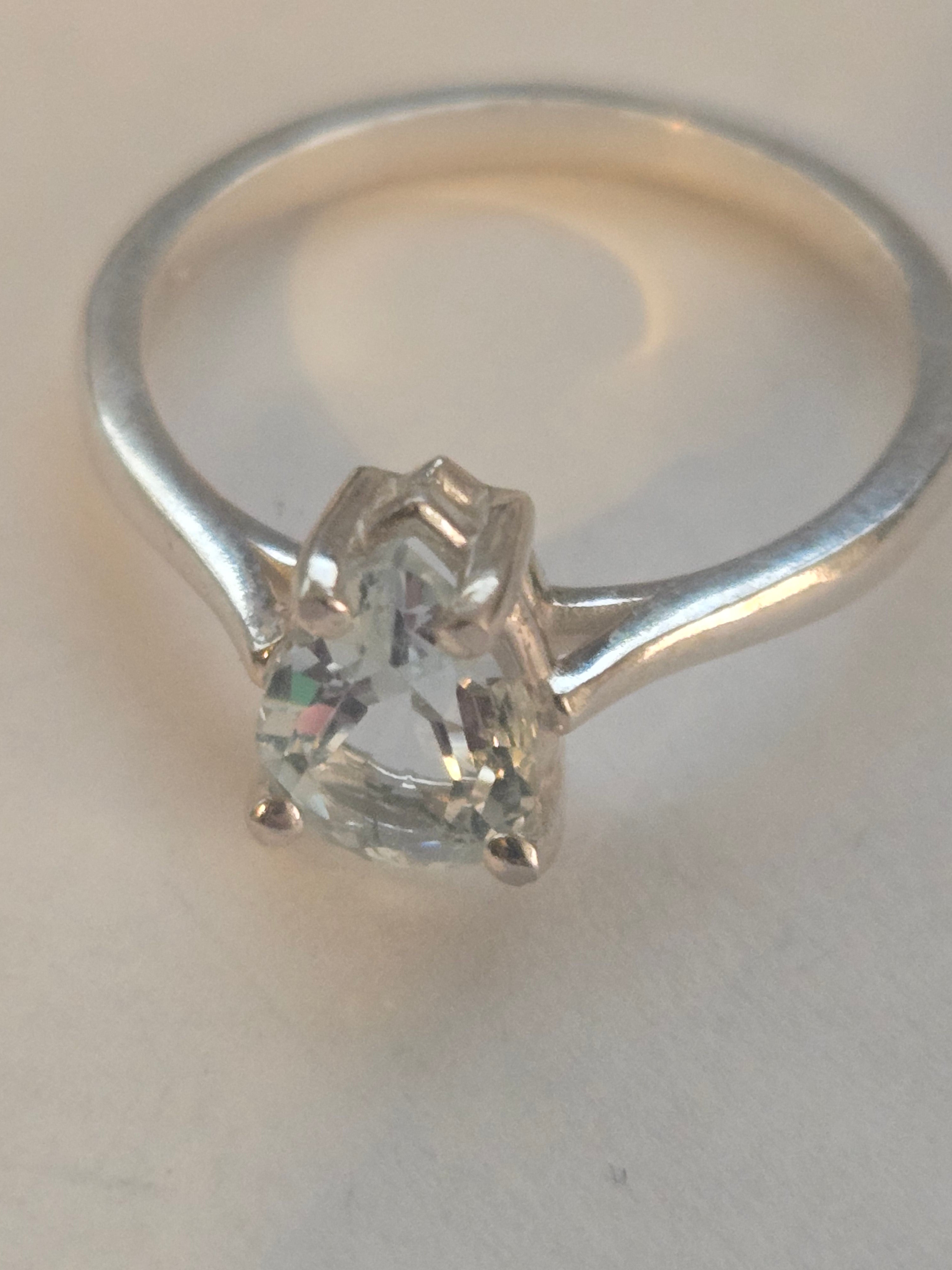 Aquamarine Pear Ring