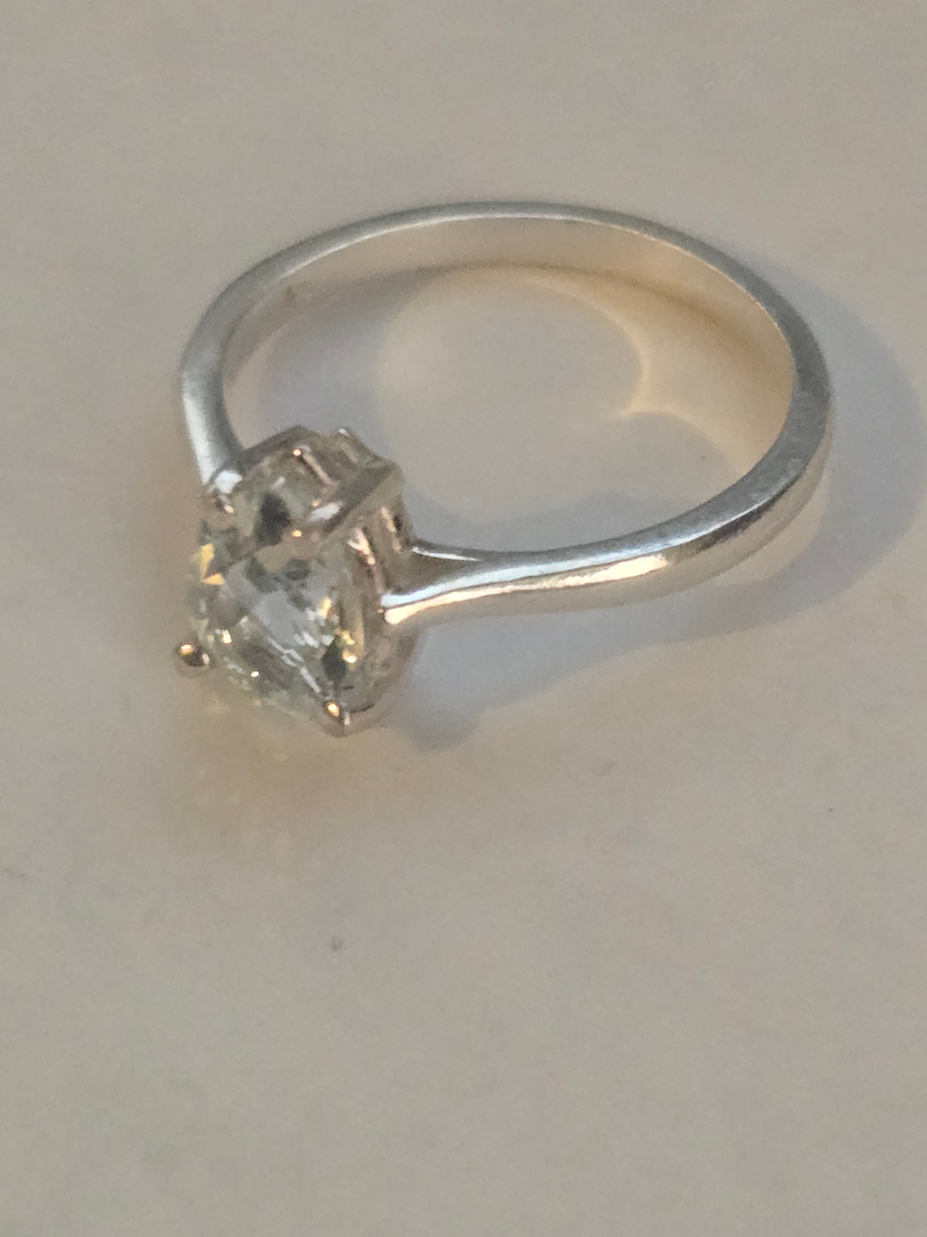 Aquamarine Pear Ring