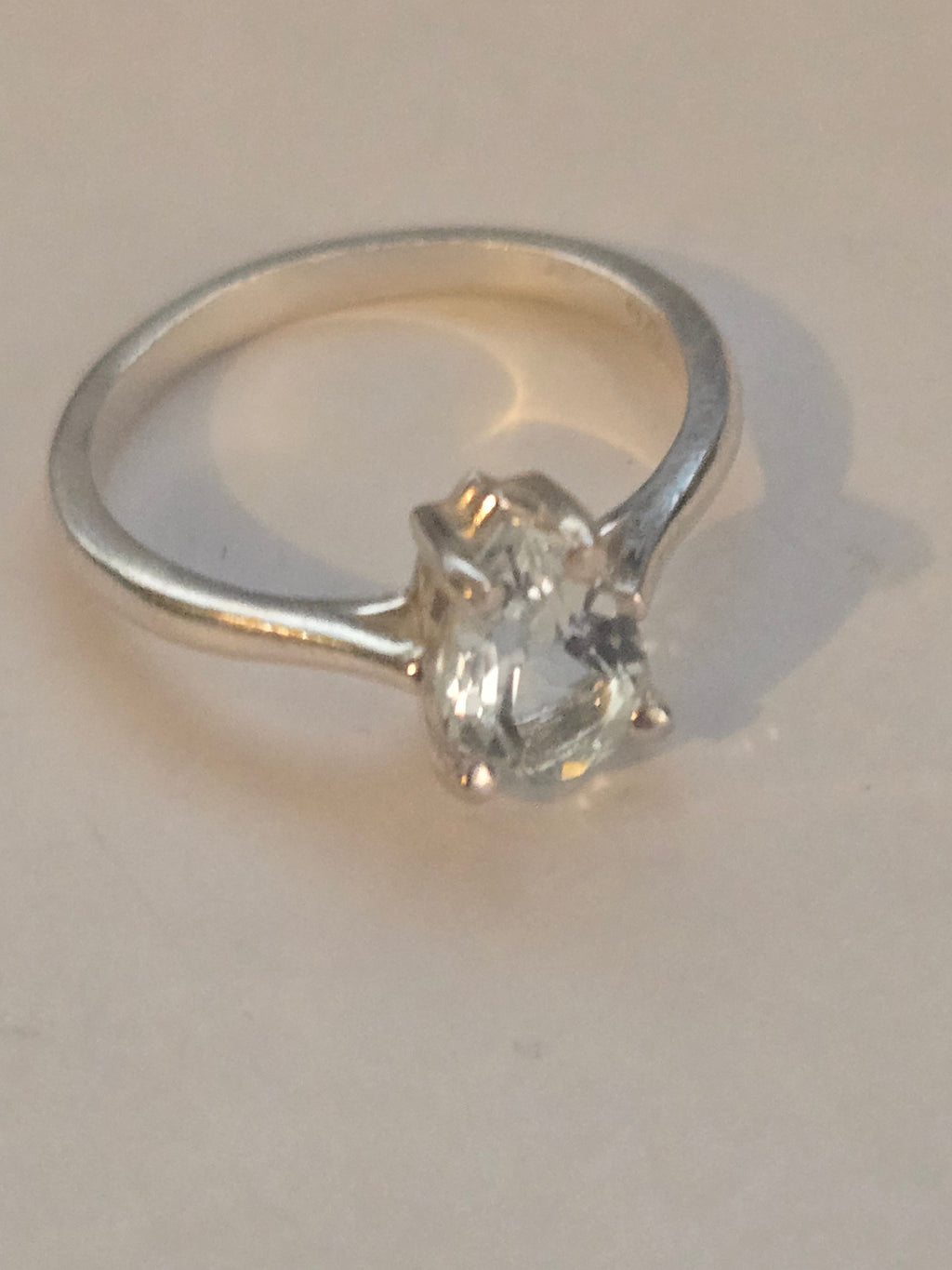 Aquamarine Pear Ring