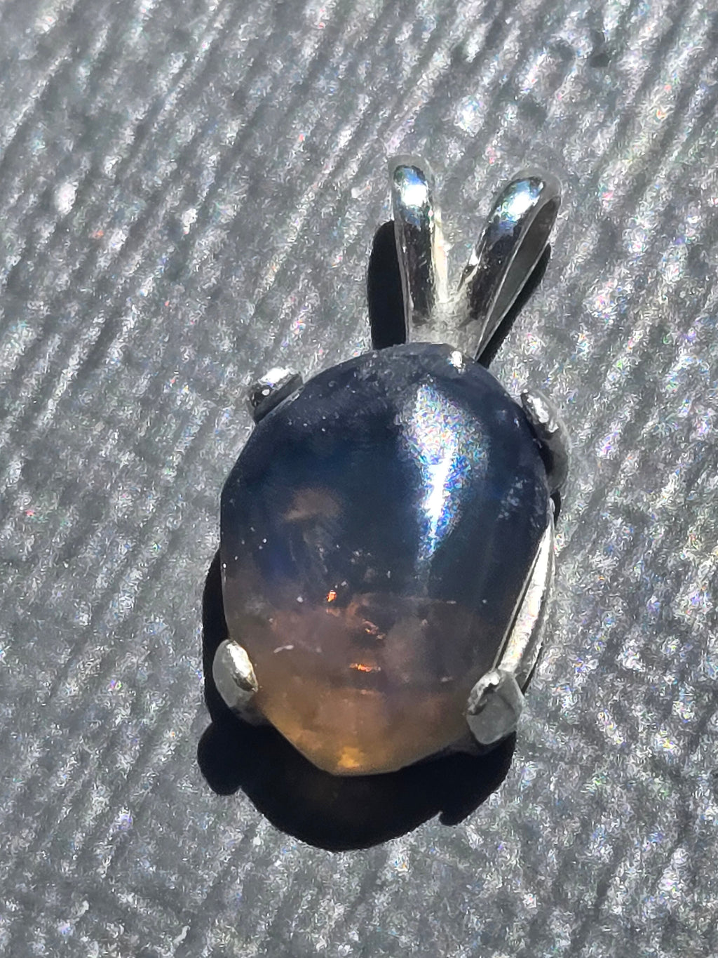 Australian Black opal pendant