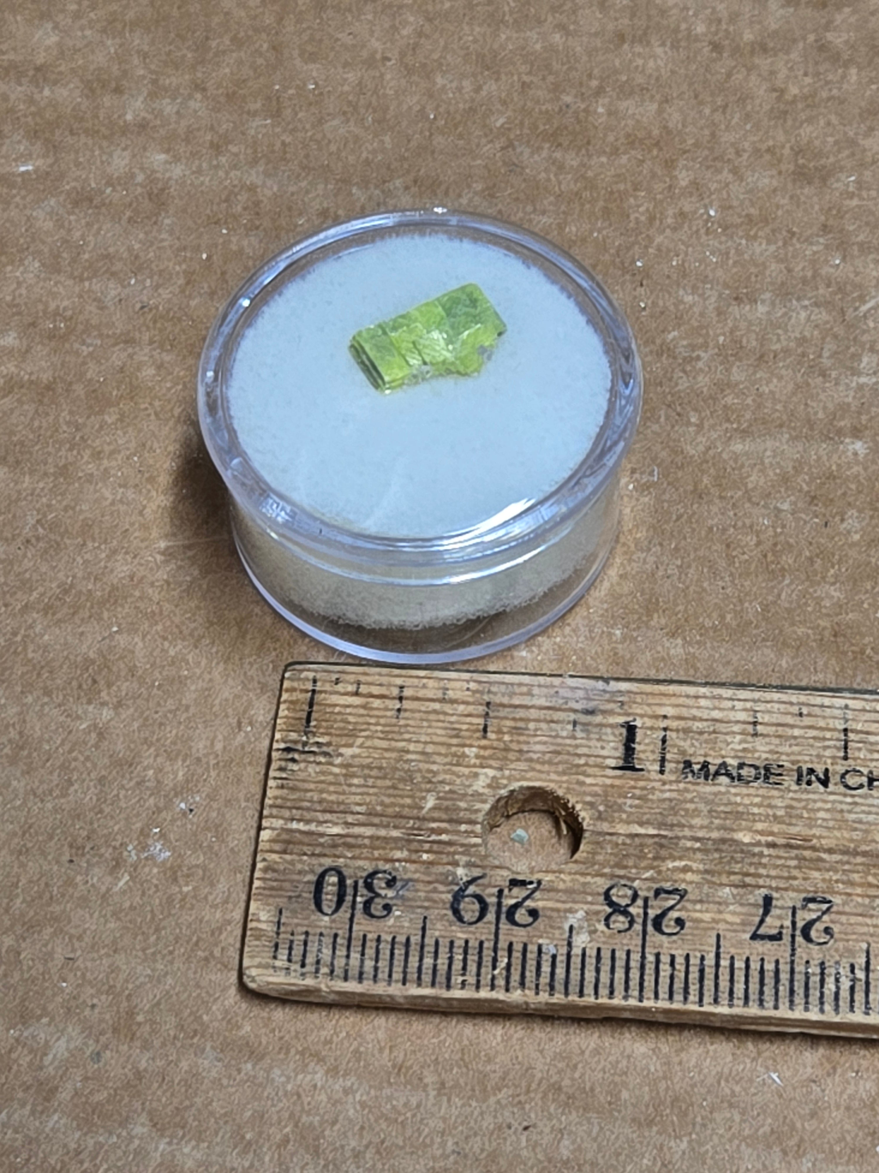 Autunite crystal