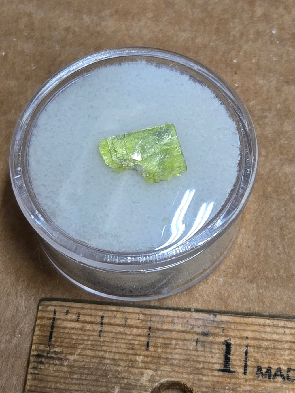 Autunite crystal