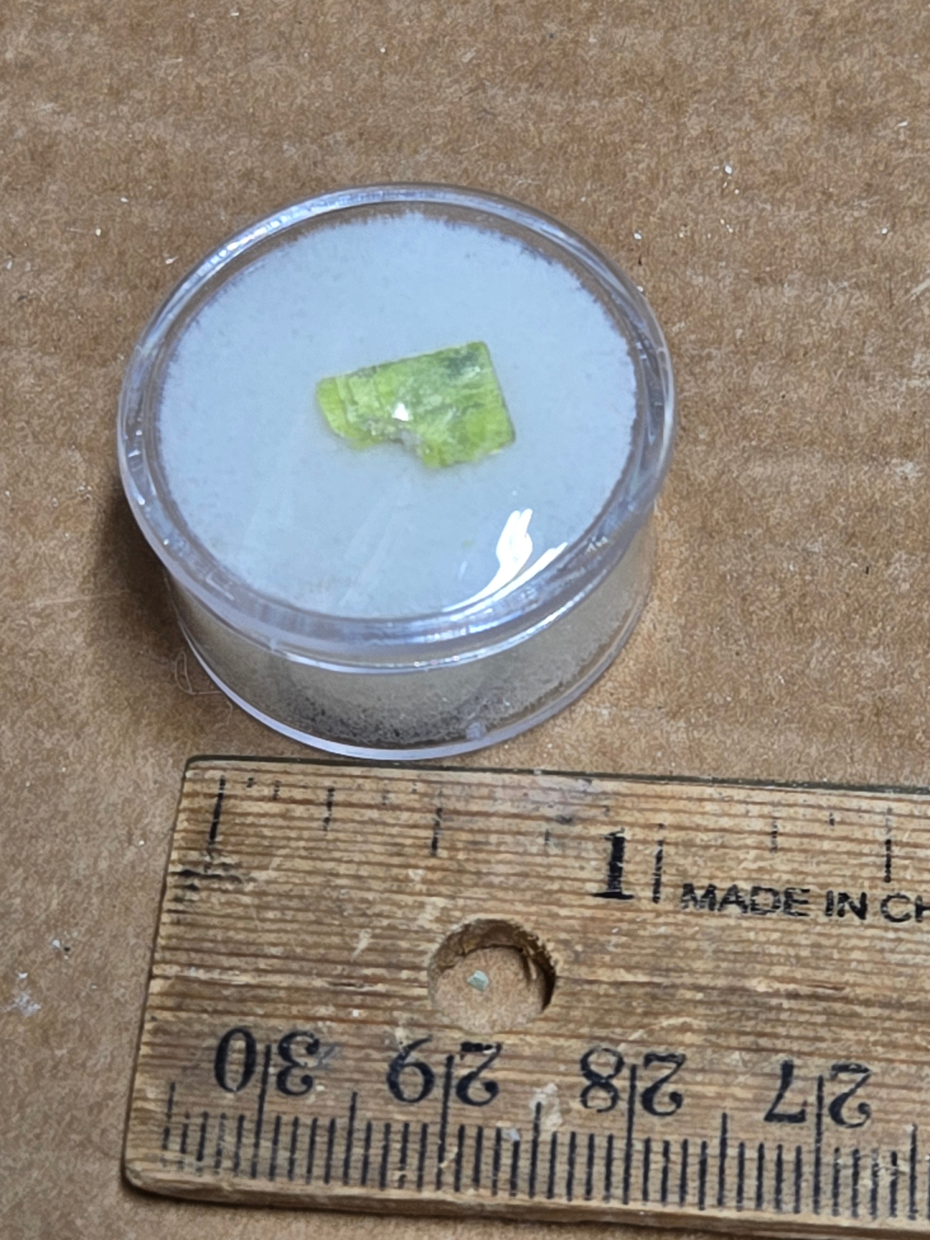 Autunite crystal