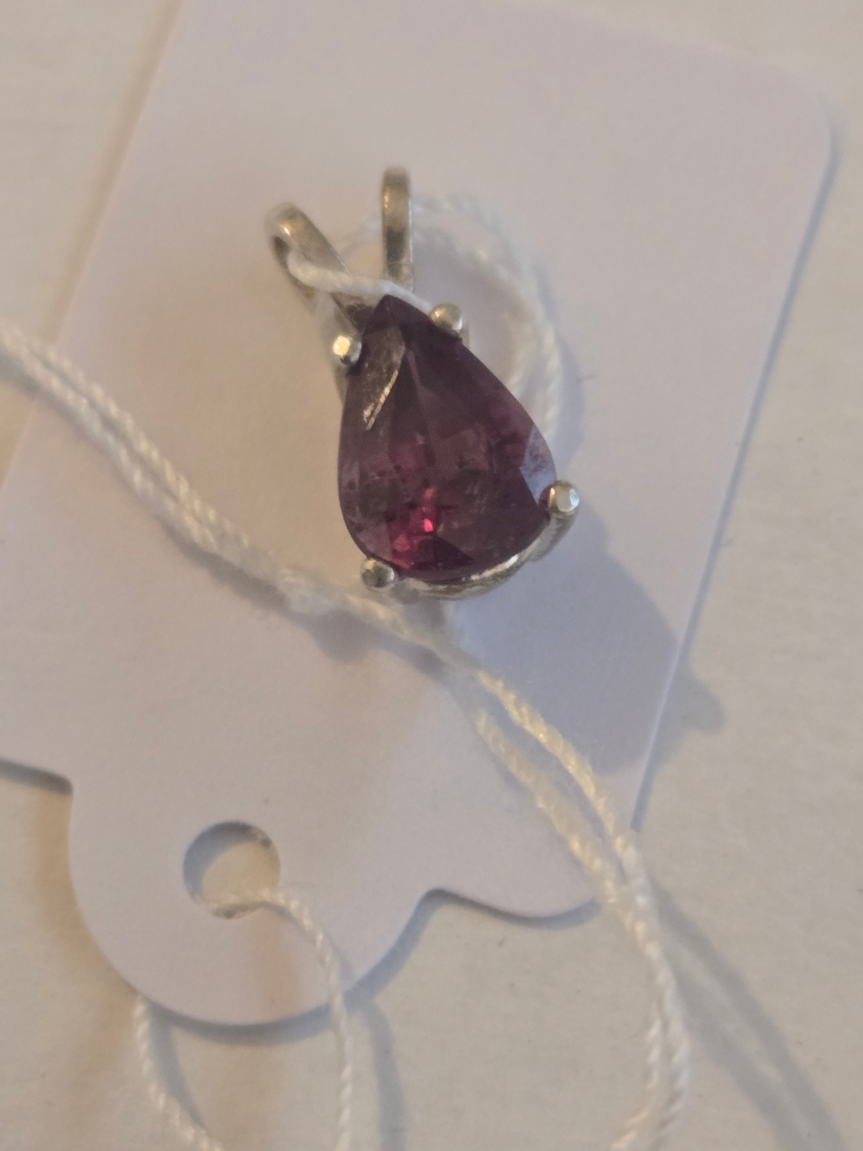 Axinite pear pendant