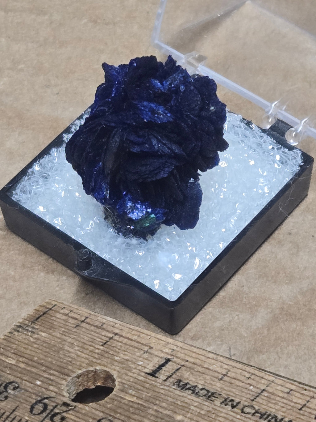 Azurite rosette from Morenci