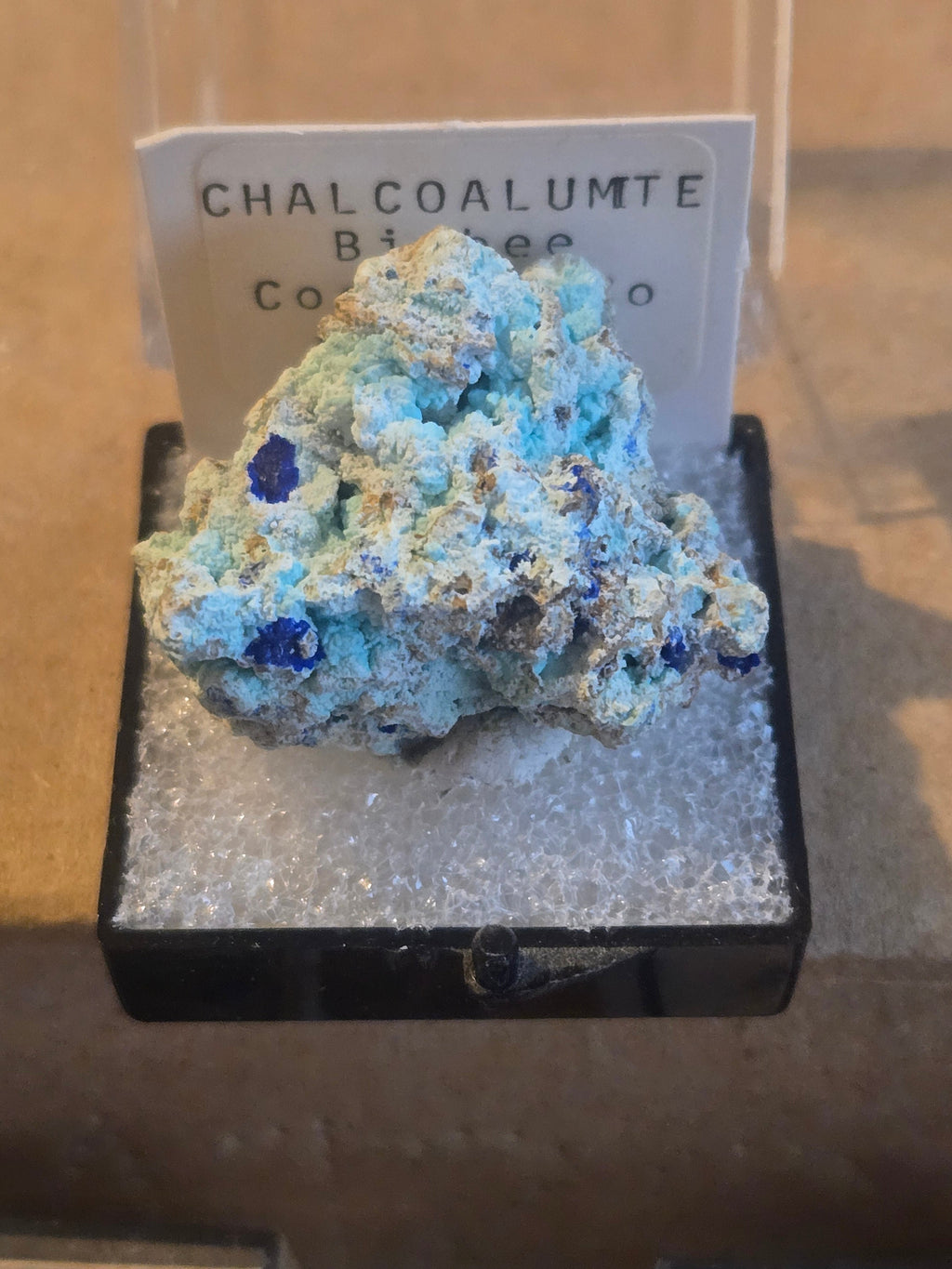 Azurite with chalcoalumite