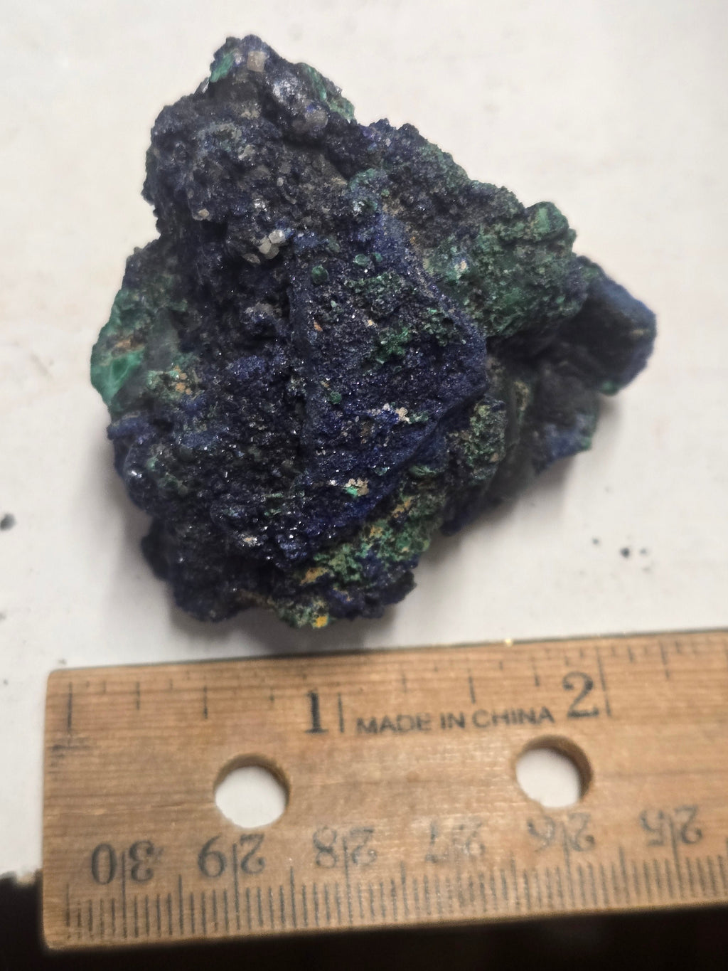 Azurite with Malachite