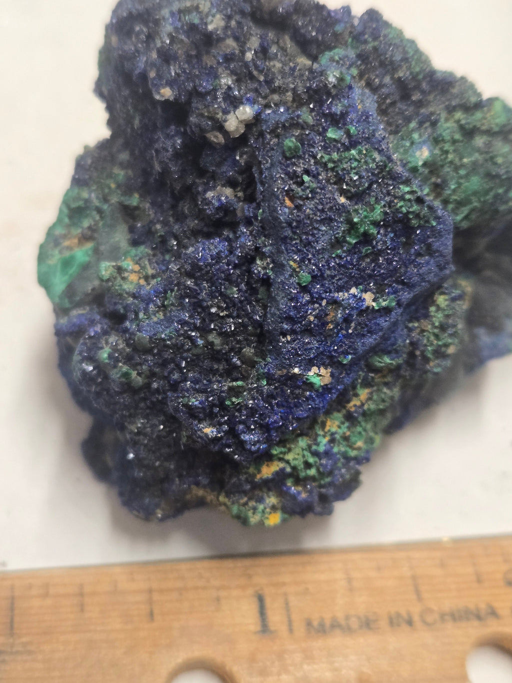 Azurite with Malachite