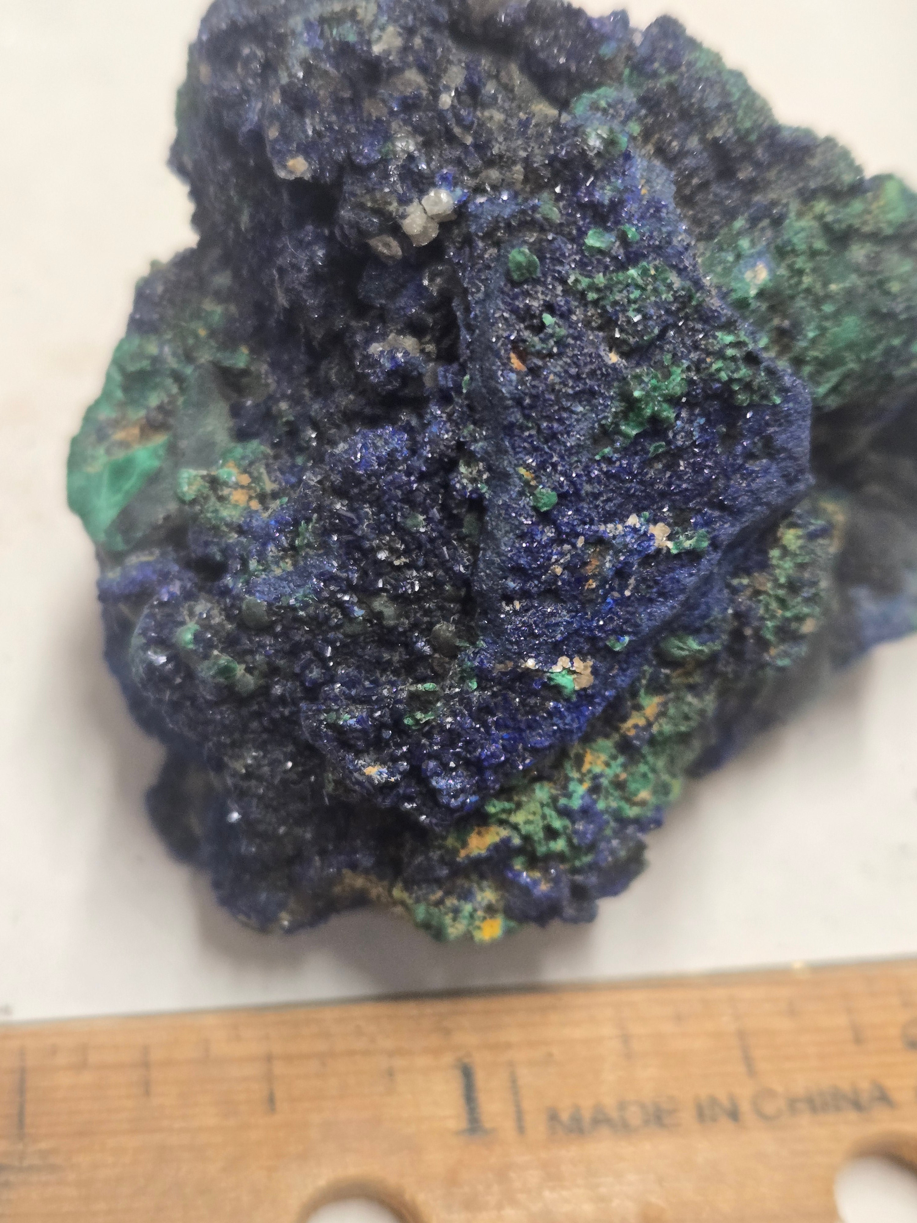 Azurite with Malachite