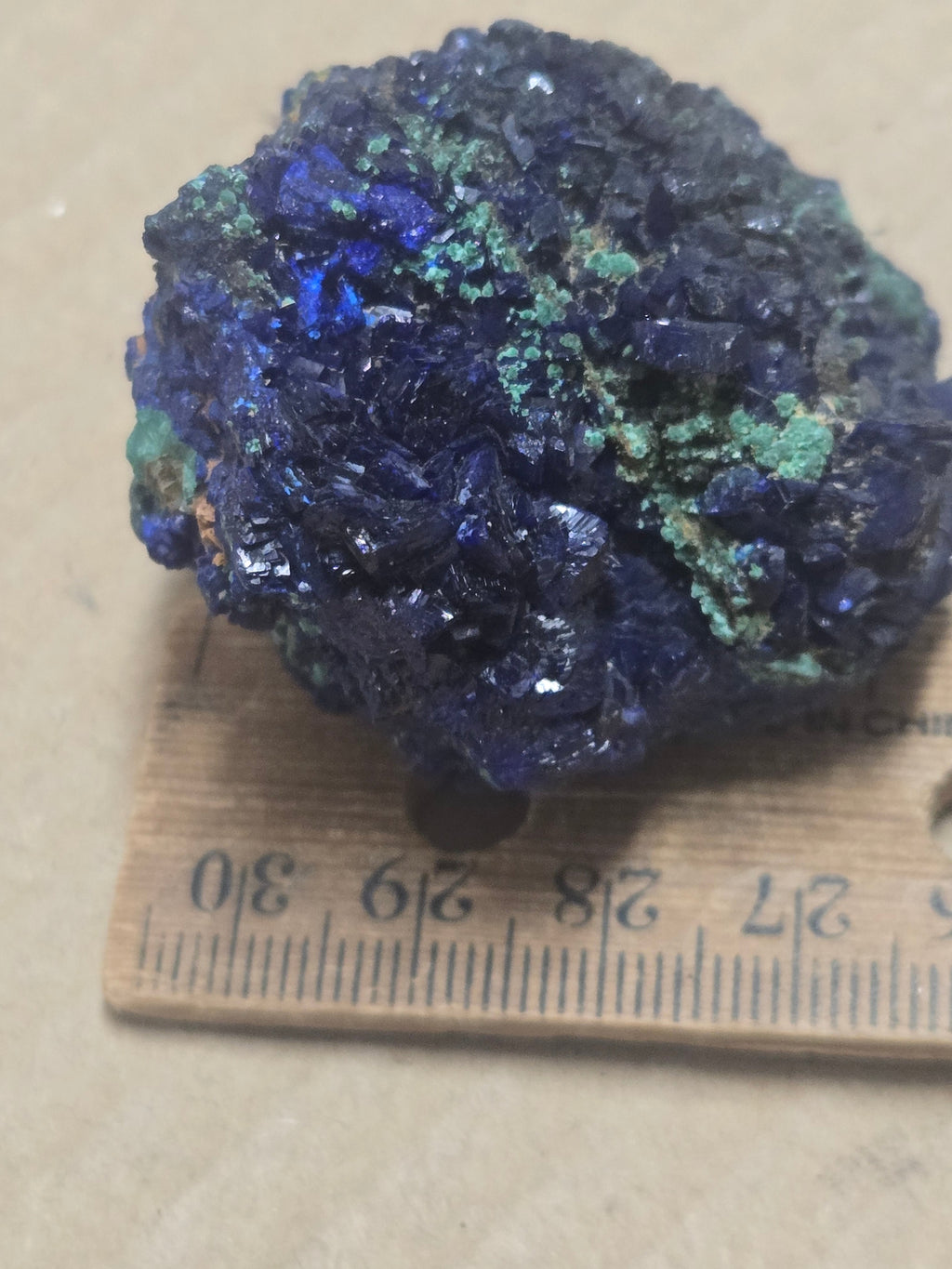 Azurite with Malachite