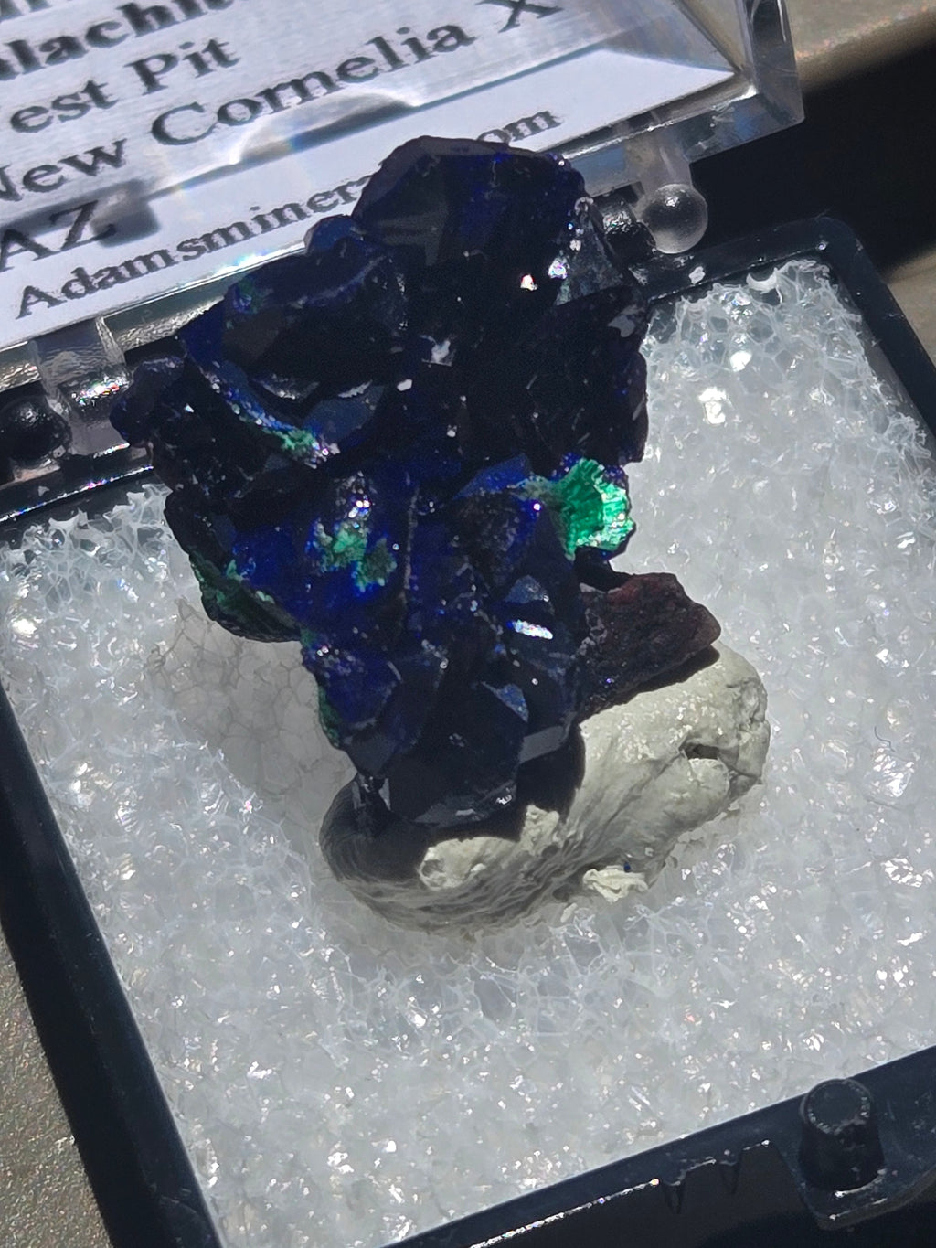 Azurite with Malachite