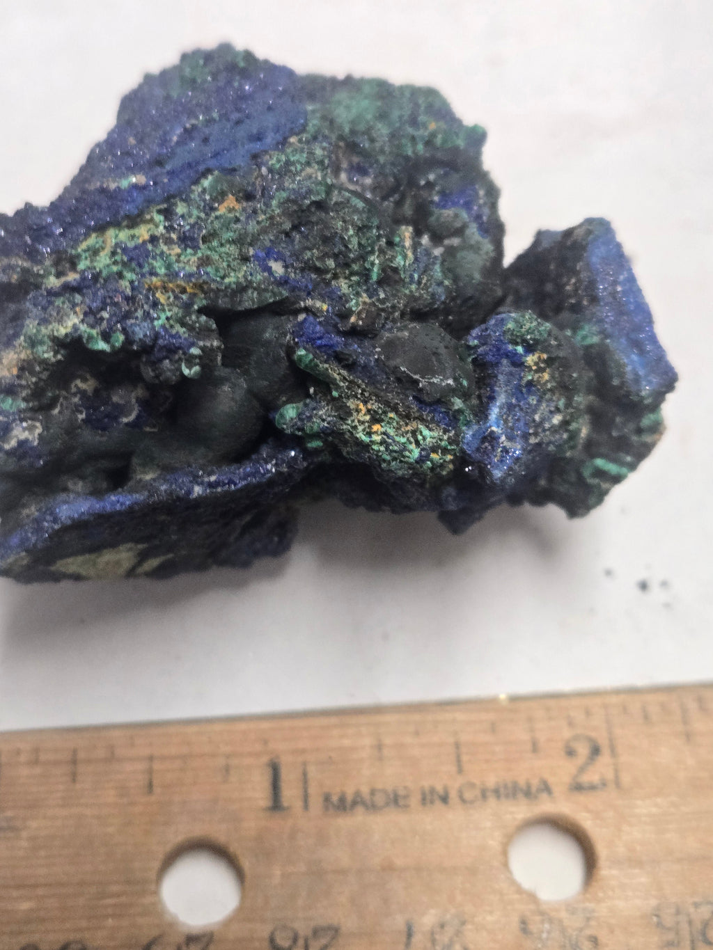 Azurite with Malachite