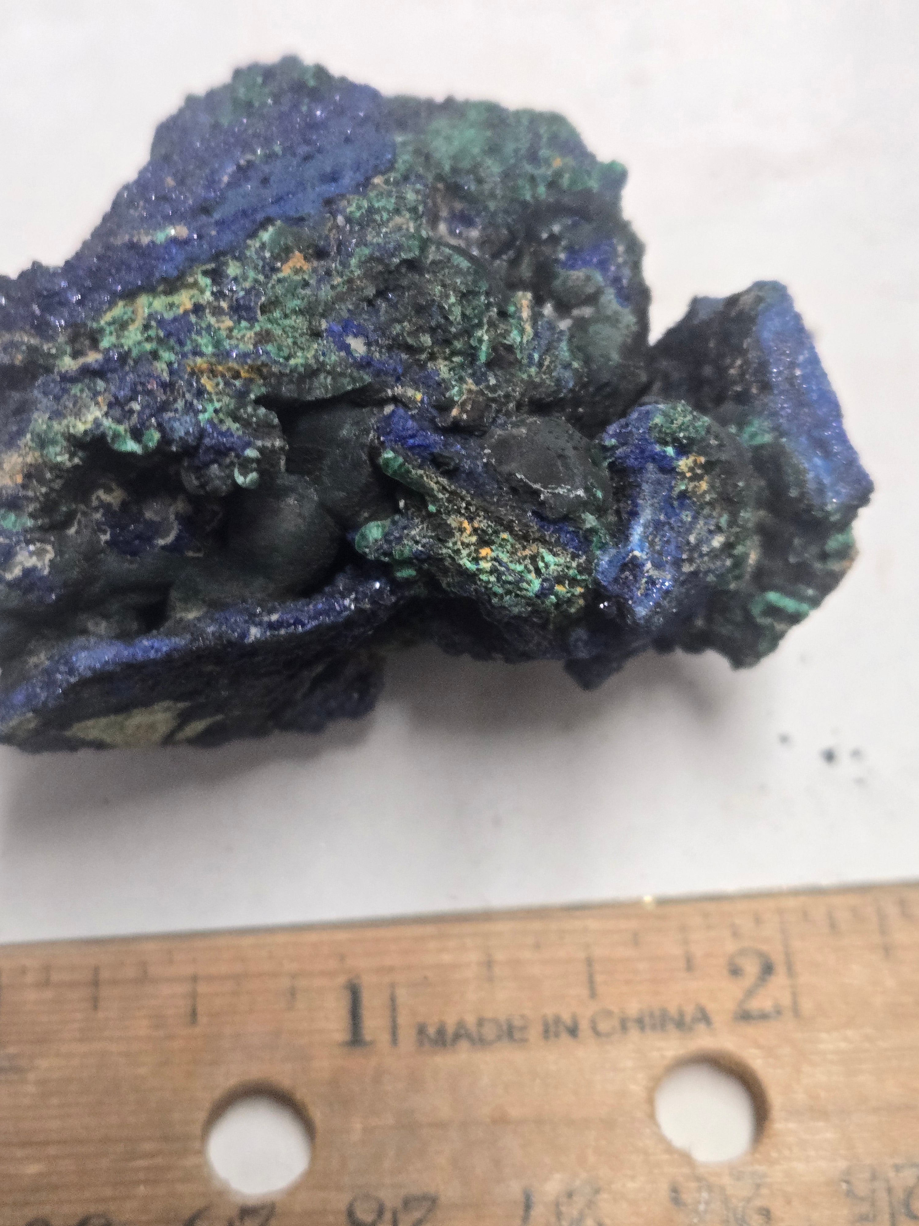 Azurite with Malachite
