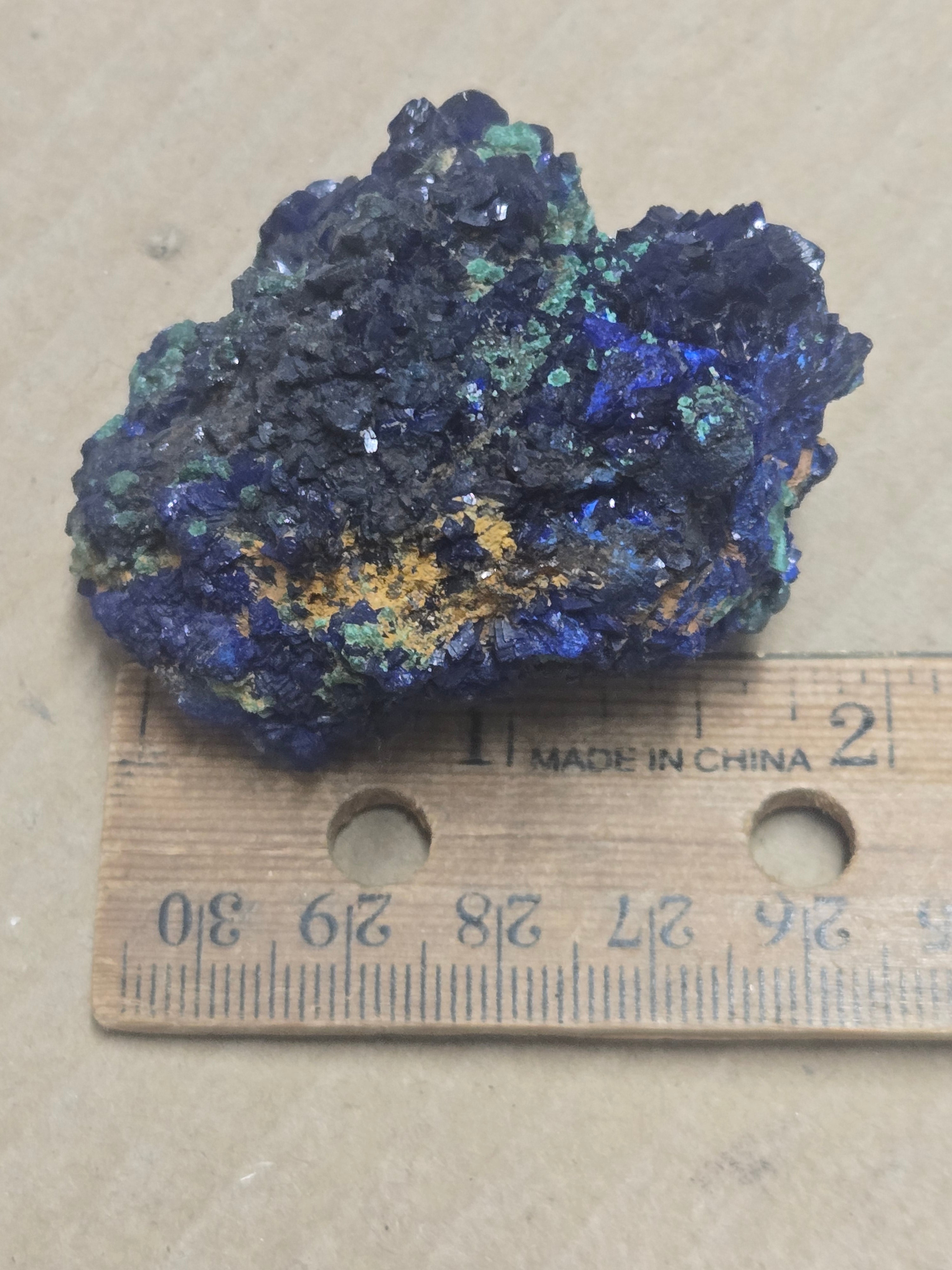 Azurite with Malachite