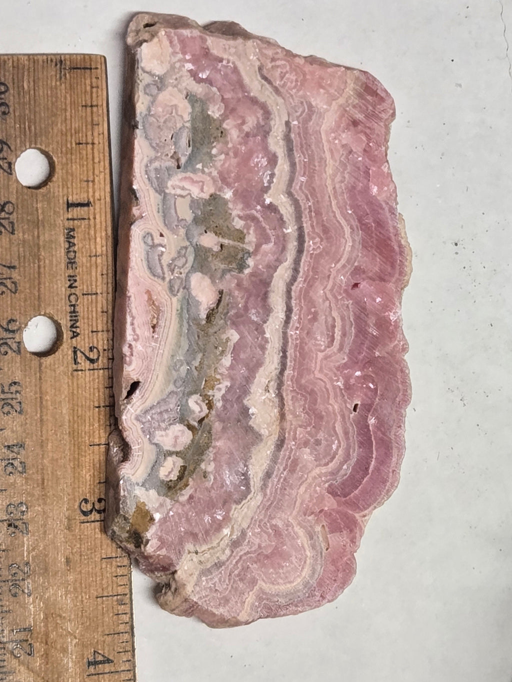 Banded Rhodochrosite slab