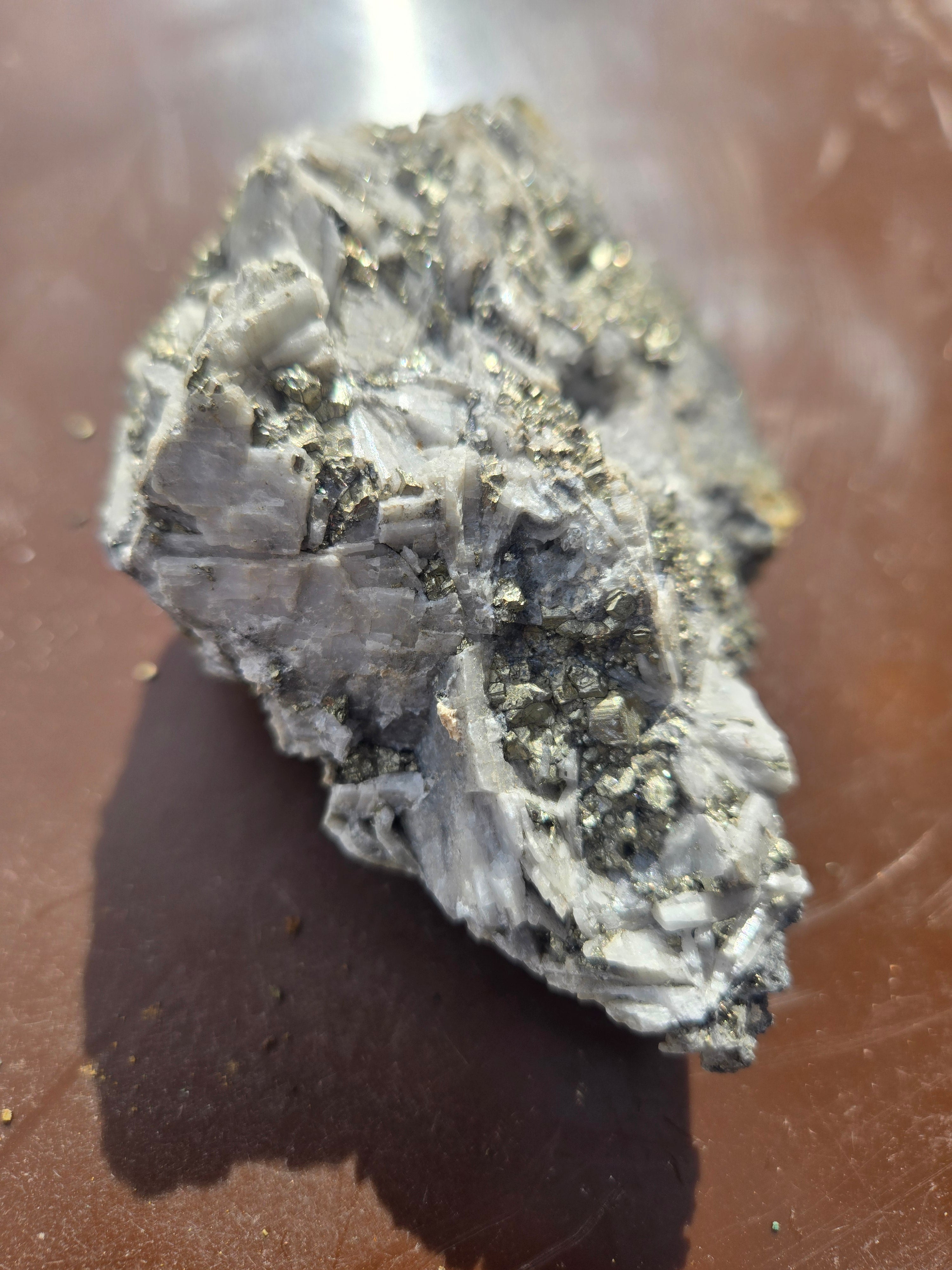 Barite with pyrite