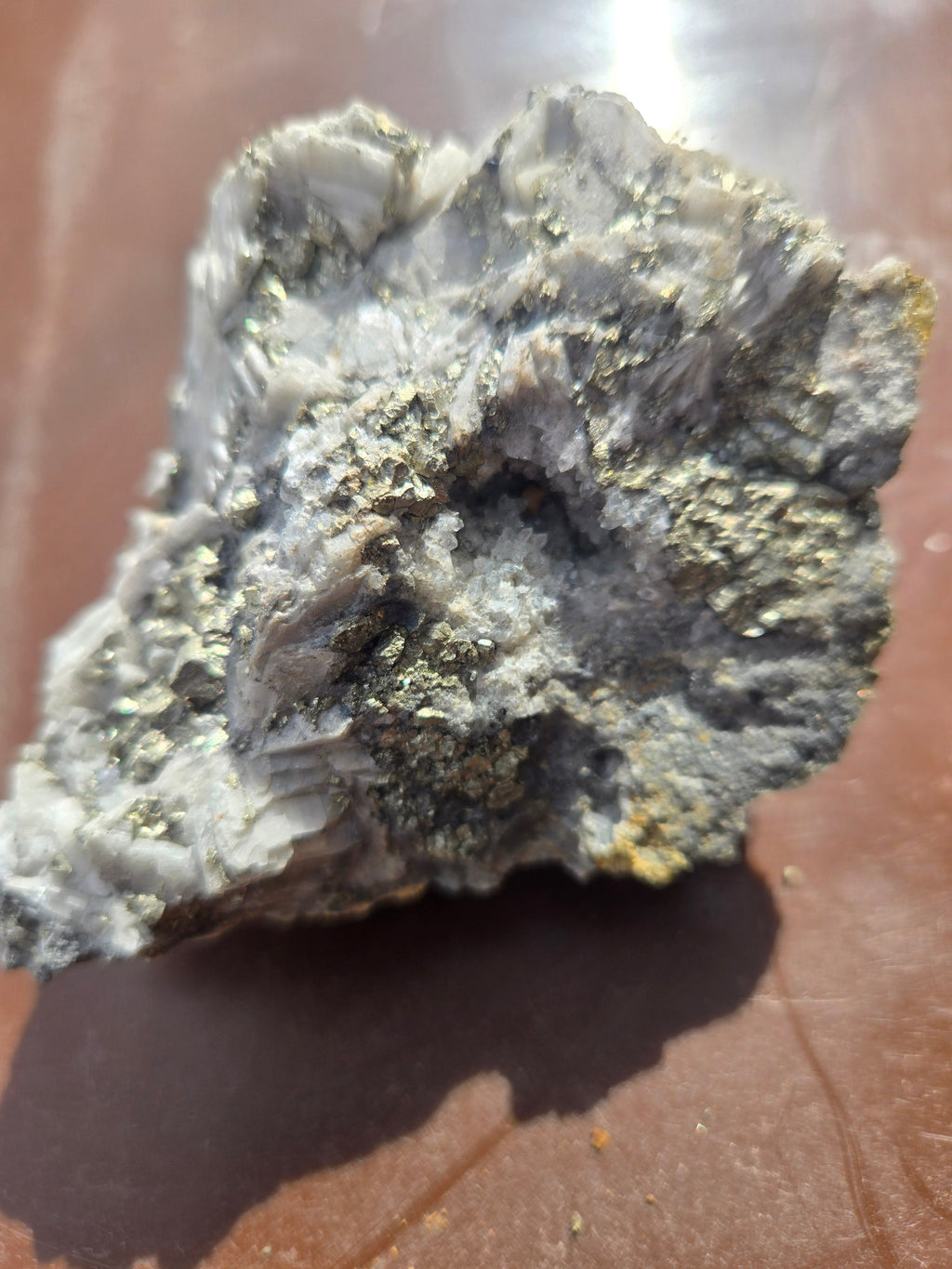 Barite with pyrite