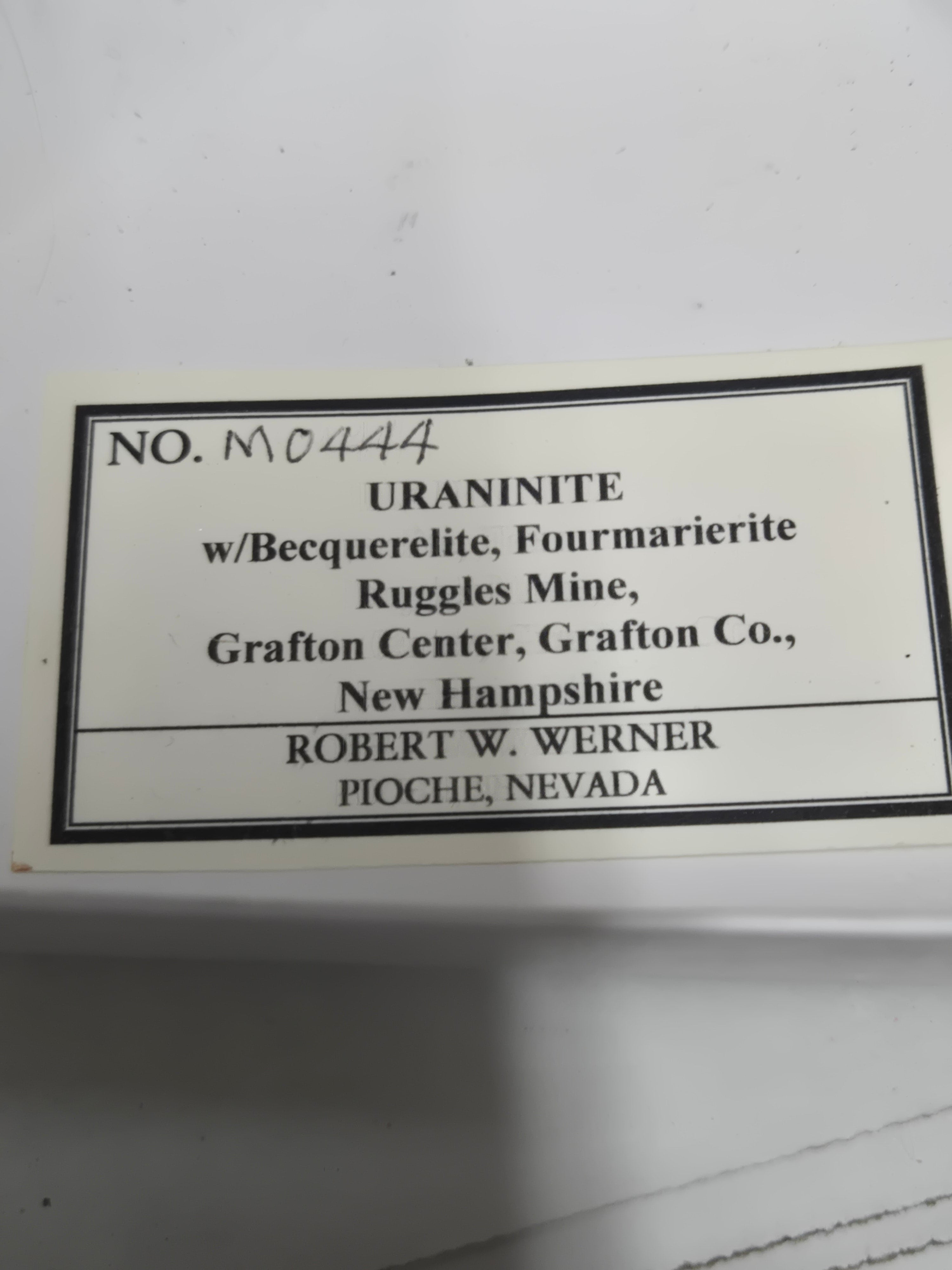 Becquerelite uraninite specimen