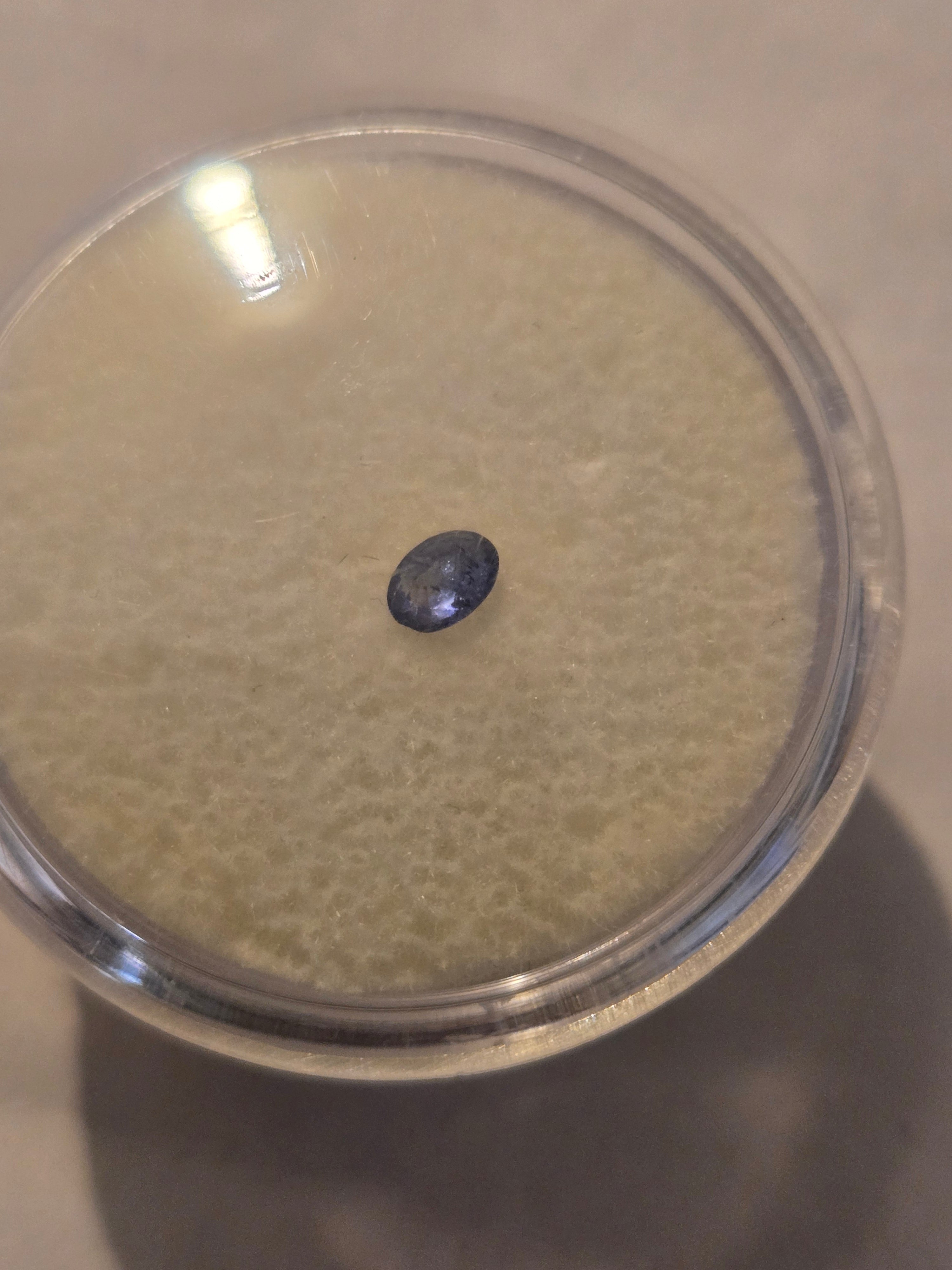 Benitoite facet