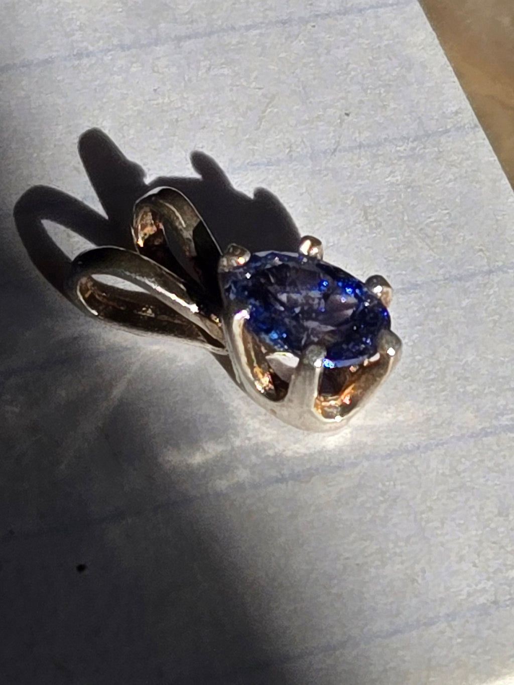 Benitoite pendant