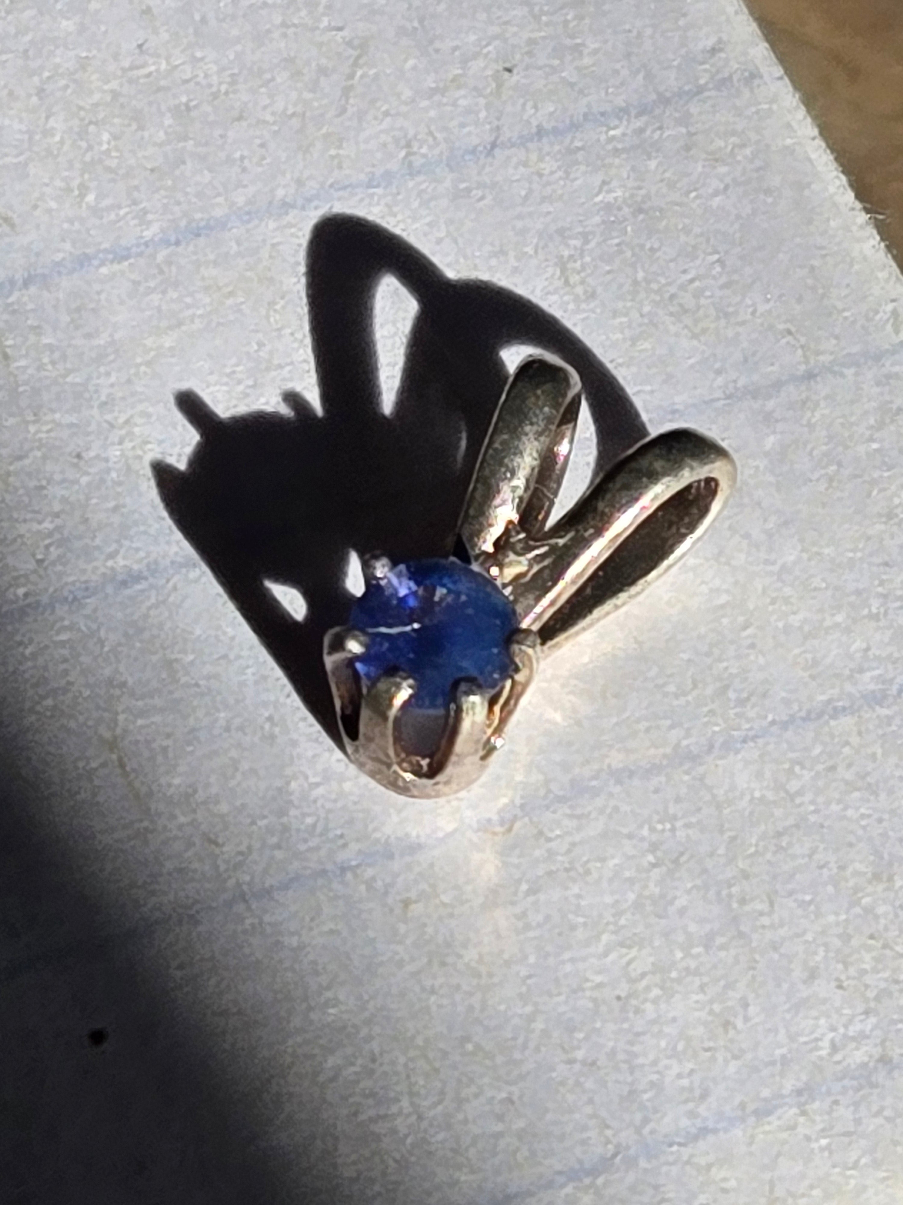 Benitoite pendant