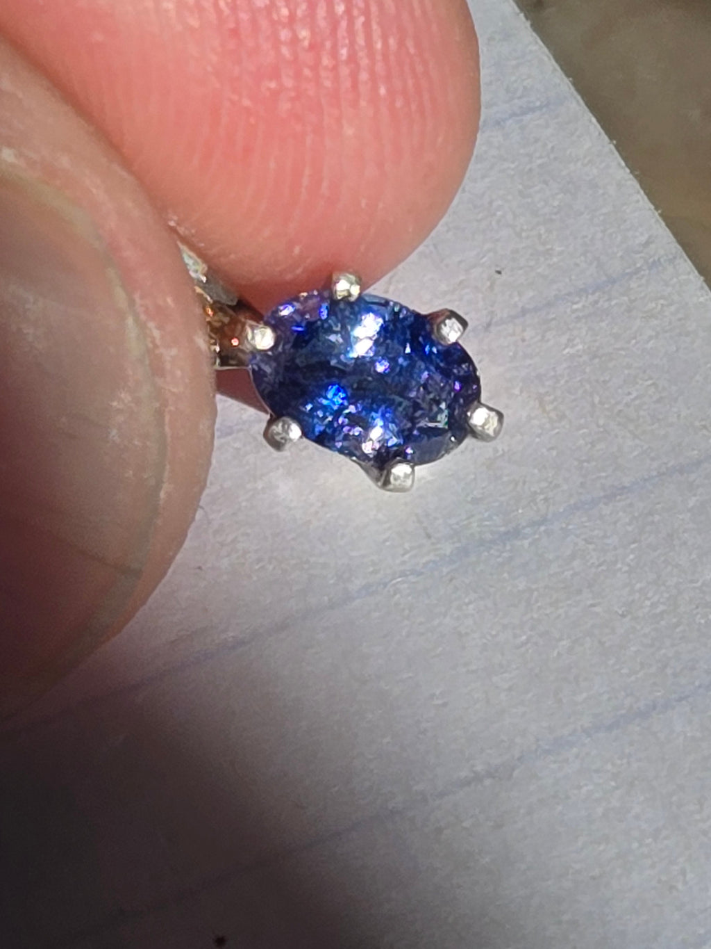 Benitoite pendant