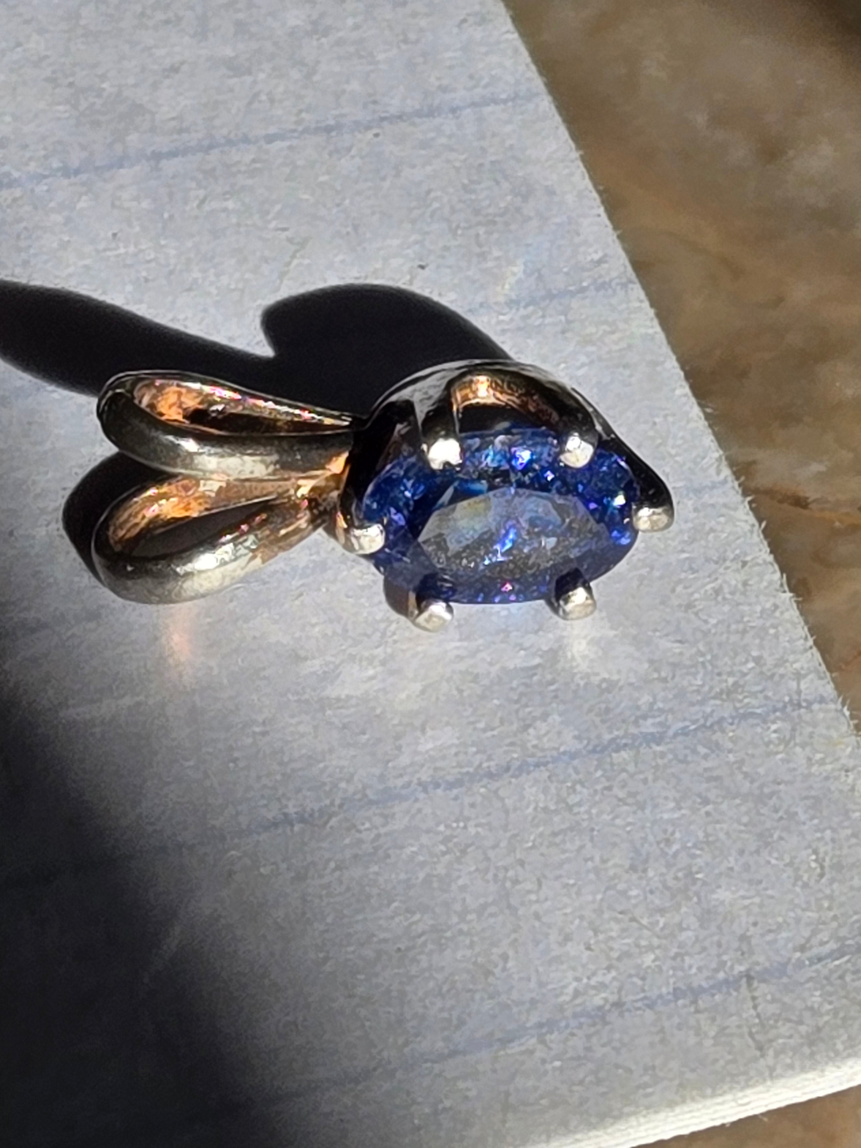 Benitoite pendant