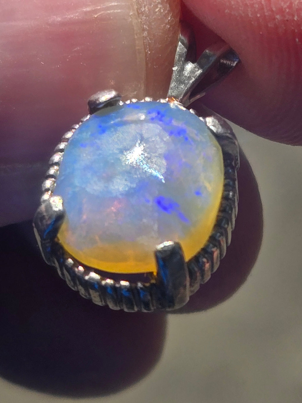 Black Opal pendant