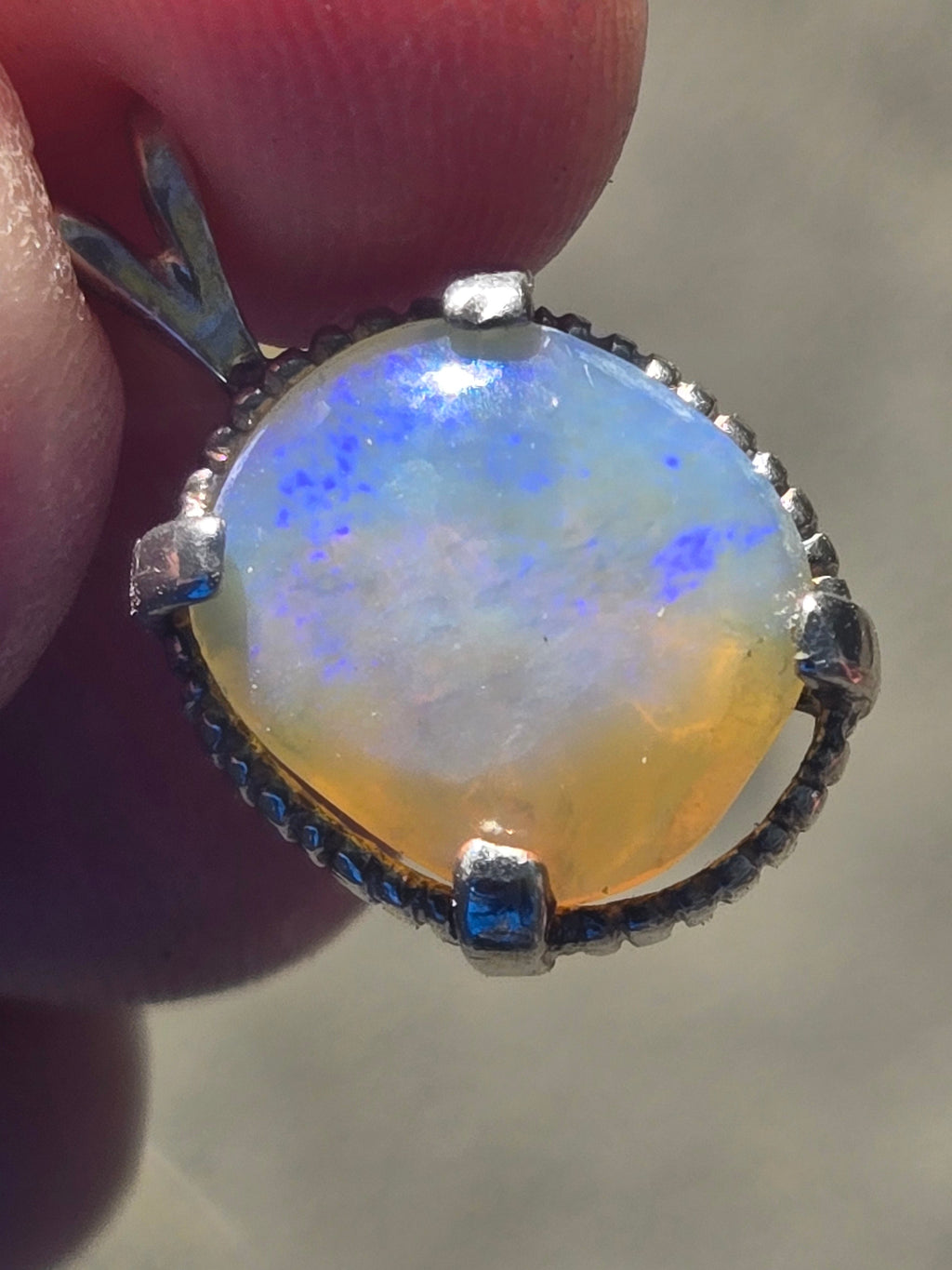 Black Opal pendant