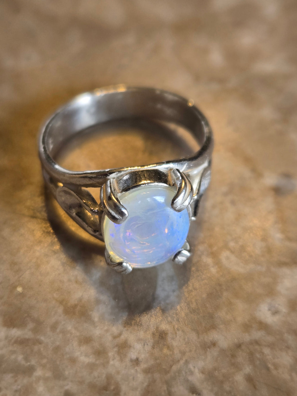 Black opal ring