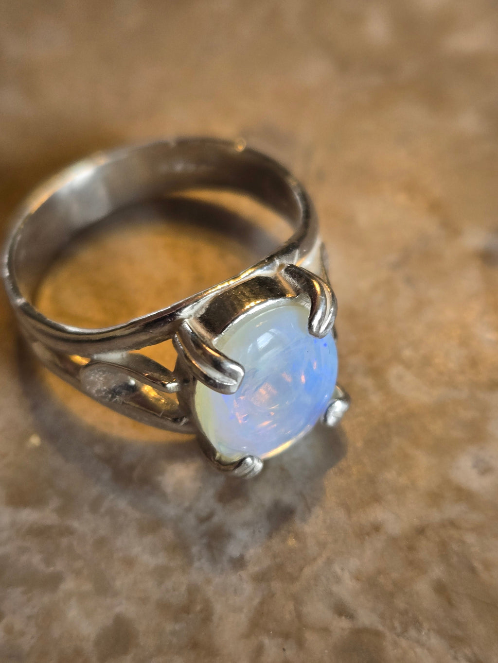 Black opal ring
