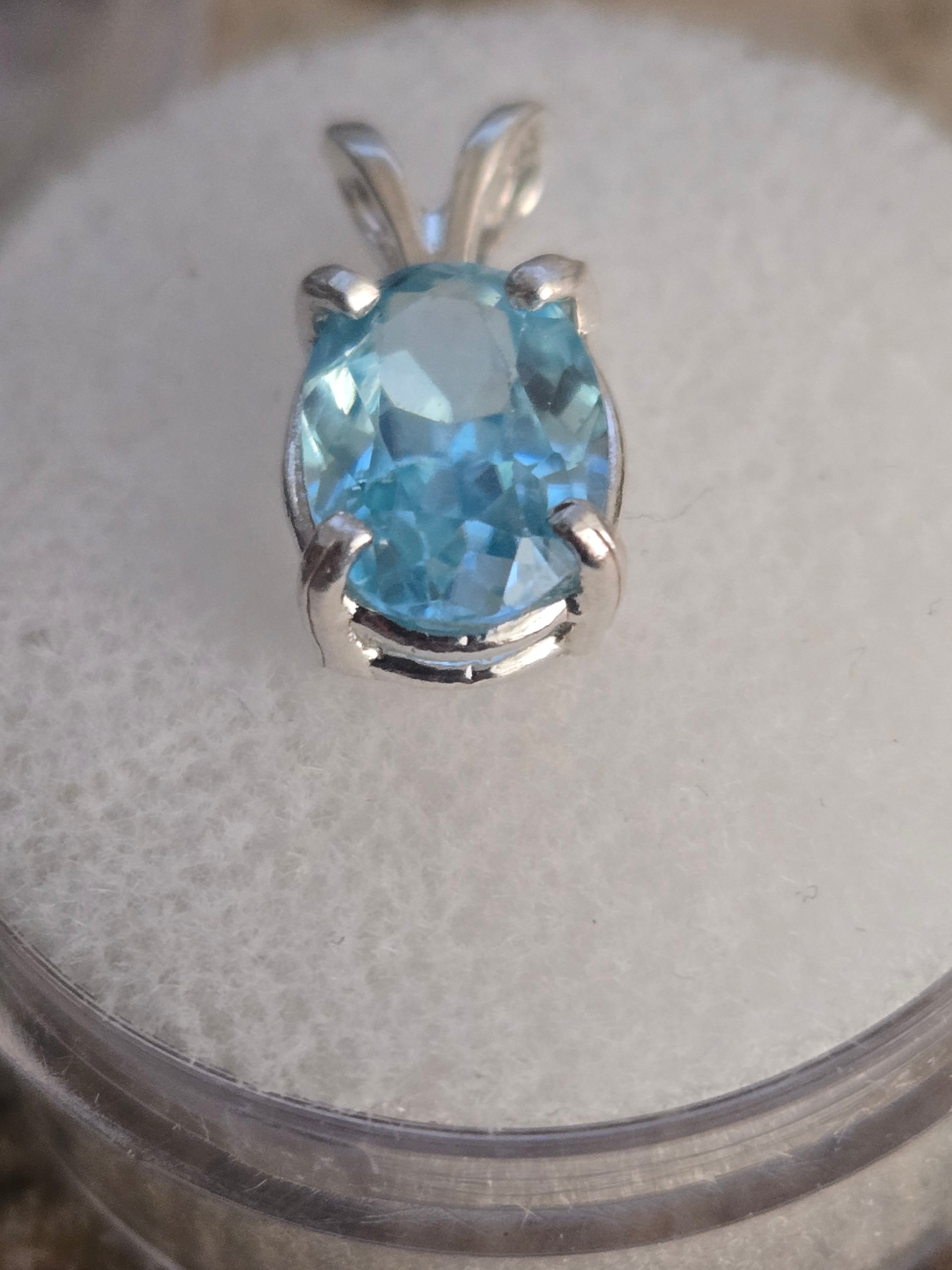 Blue topaz pendant