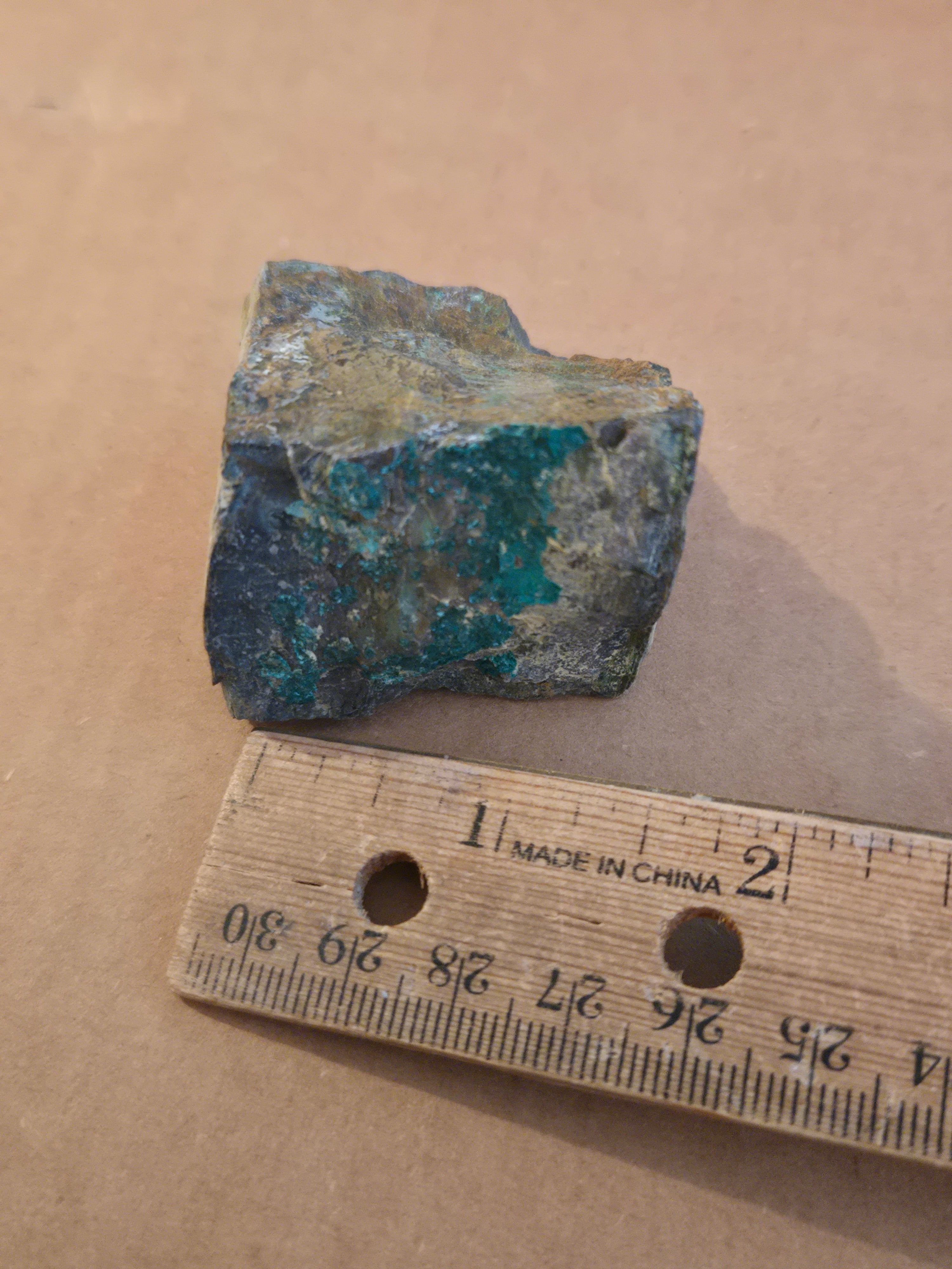 Brochantite with turquoise