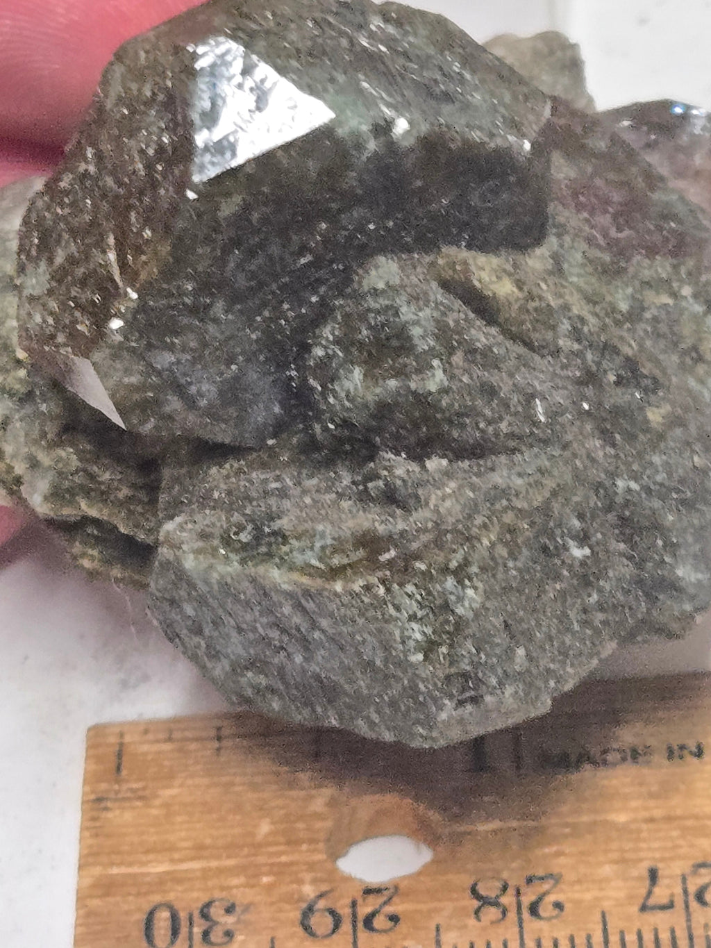 Celadonite included Apophyllite specimen