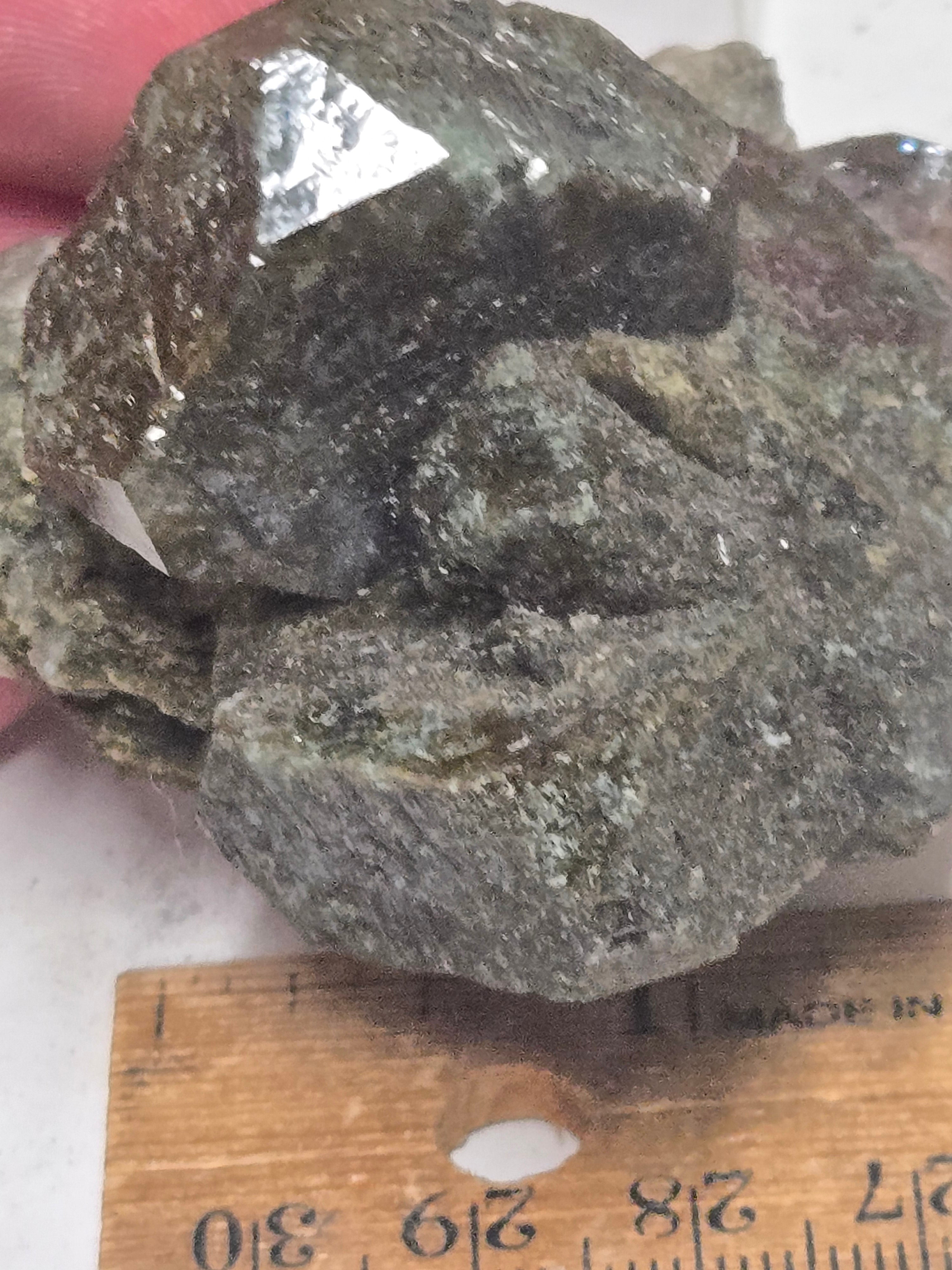 Celadonite included Apophyllite specimen